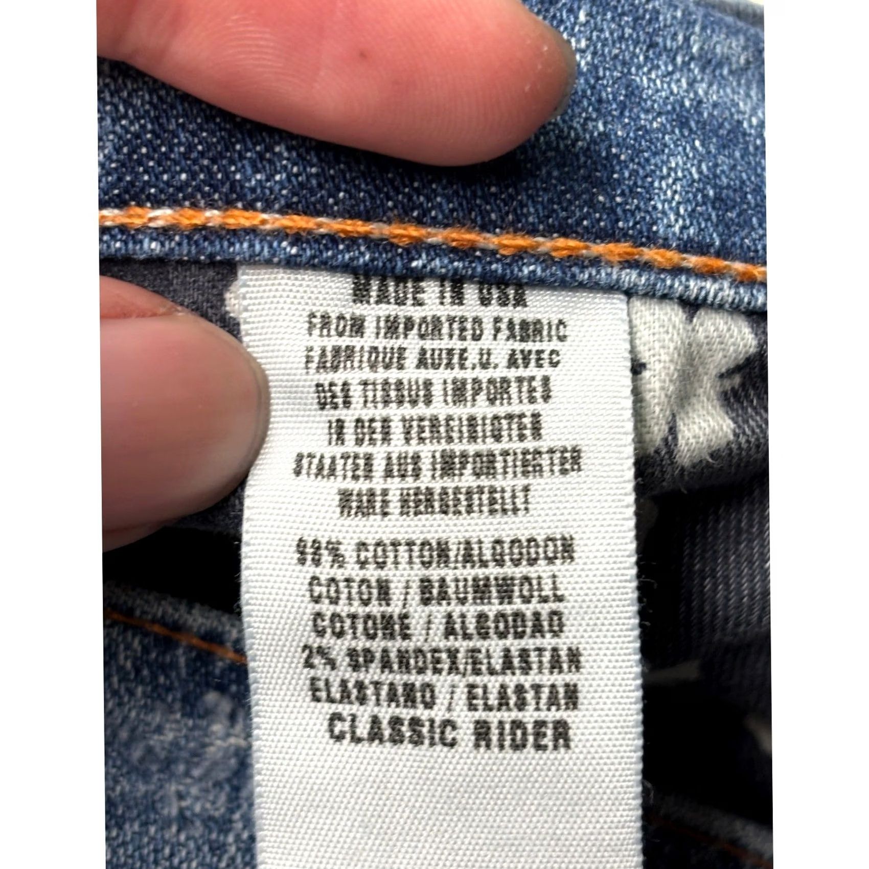 Lucky Brand Lucky Brand Classic Rider Jeans Womens 28 x 32 Medium Wash Bootcut Spandex Cotton Blend 5-Pocket Denim USA Size 28" / US 6 / IT 42 - 4 Thumbnail