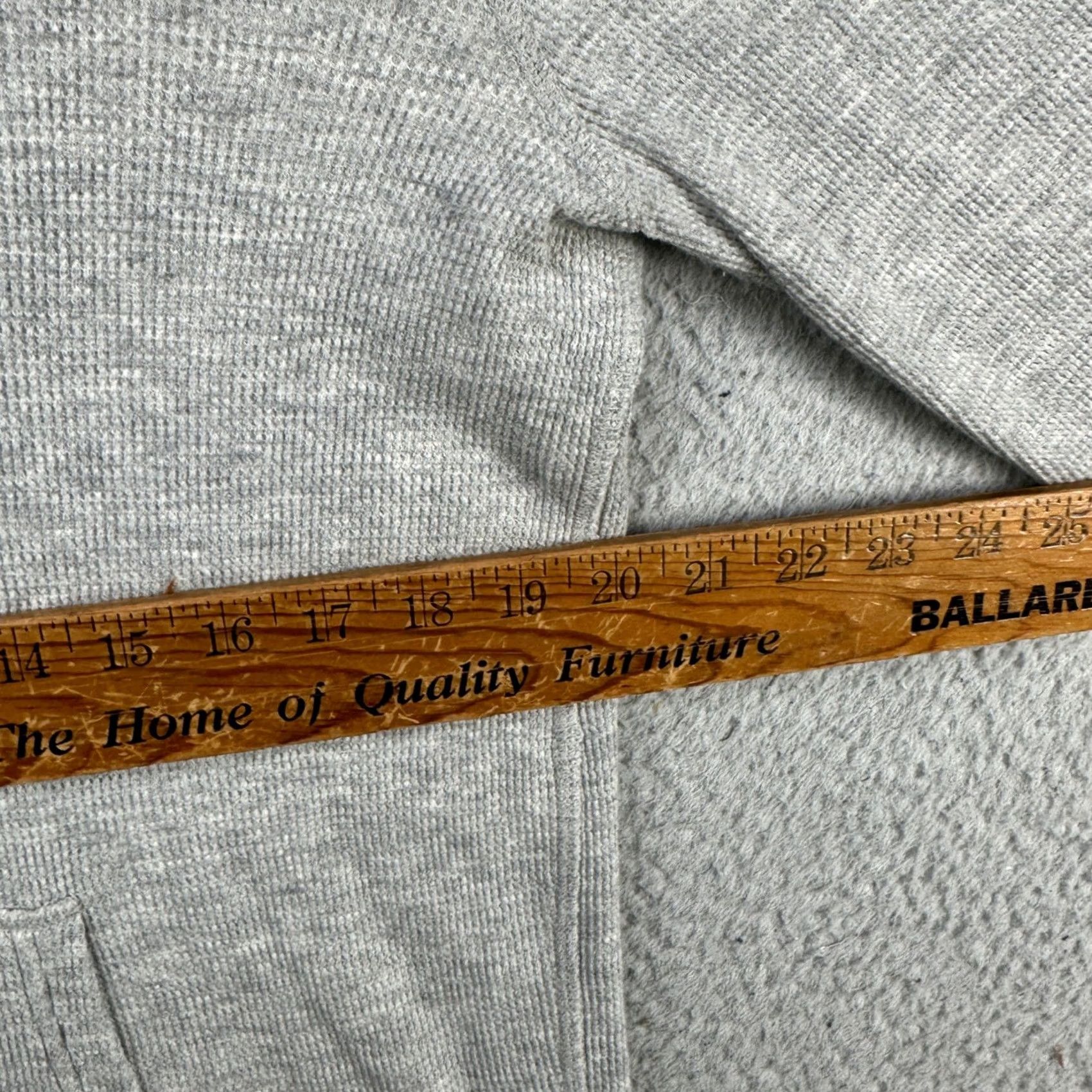 Polo Ralph Lauren VINTAGE Polo Ralph Lauren Hoodie Shirt Mens Large Gray Thermal Pullover 100% Pima Cotton Knit Logo Solid Round Neck Long Sleeve Drawstring Size US L / EU 52-54 / 3 - 6 Thumbnail