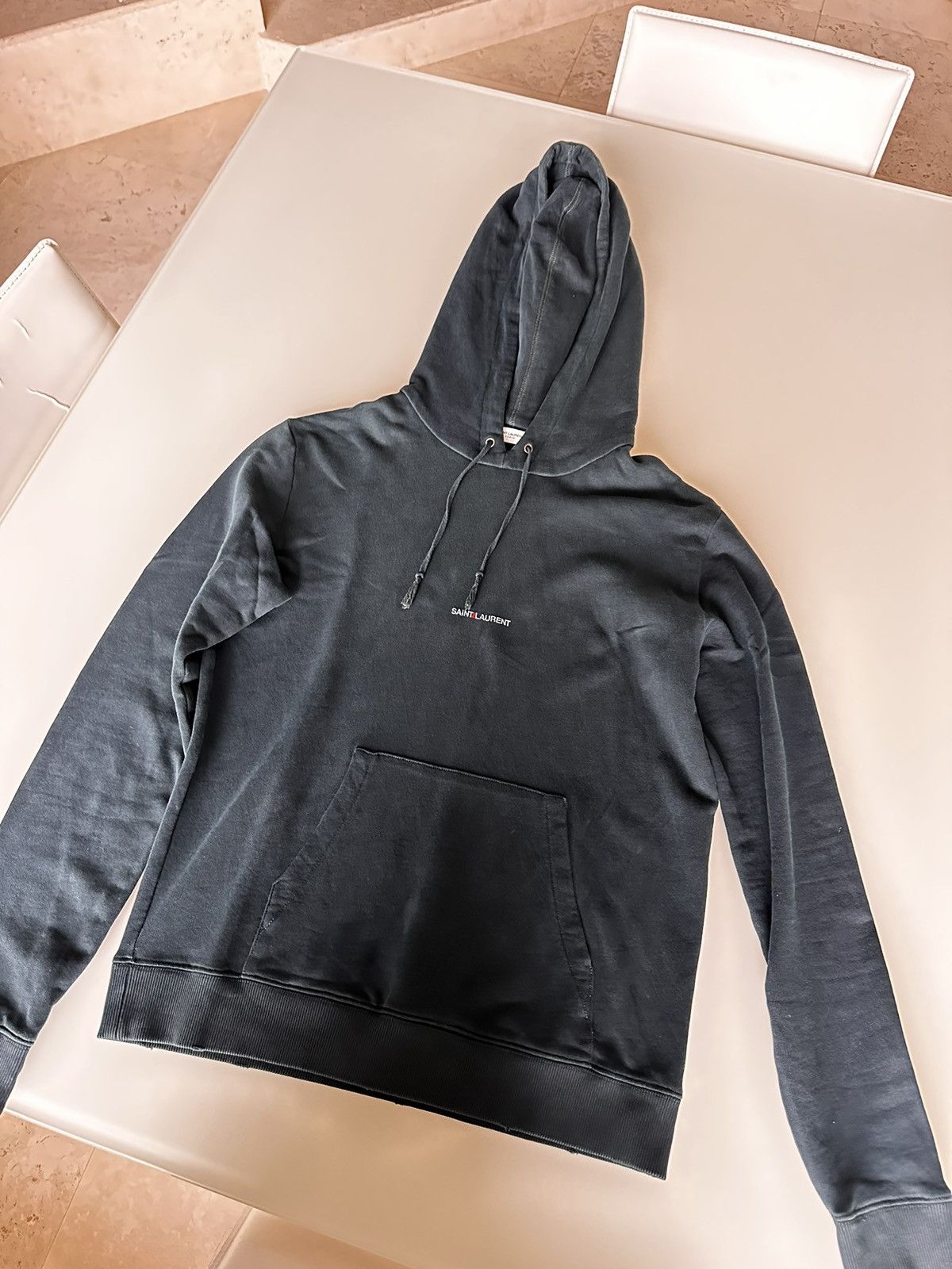 Saint Laurent Paris Saint Laurent Rive Gauche Hoodie in Dark Green Size US L / EU 52-54 / 3 - 2 Thumbnail
