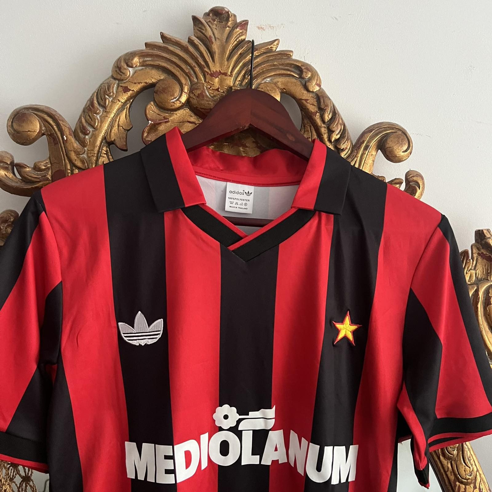Vintage 1990 1992 AC Milan Adidas Vintage Home Soccer Jersey Maglia Size US S / EU 44-46 / 1 - 3 Thumbnail