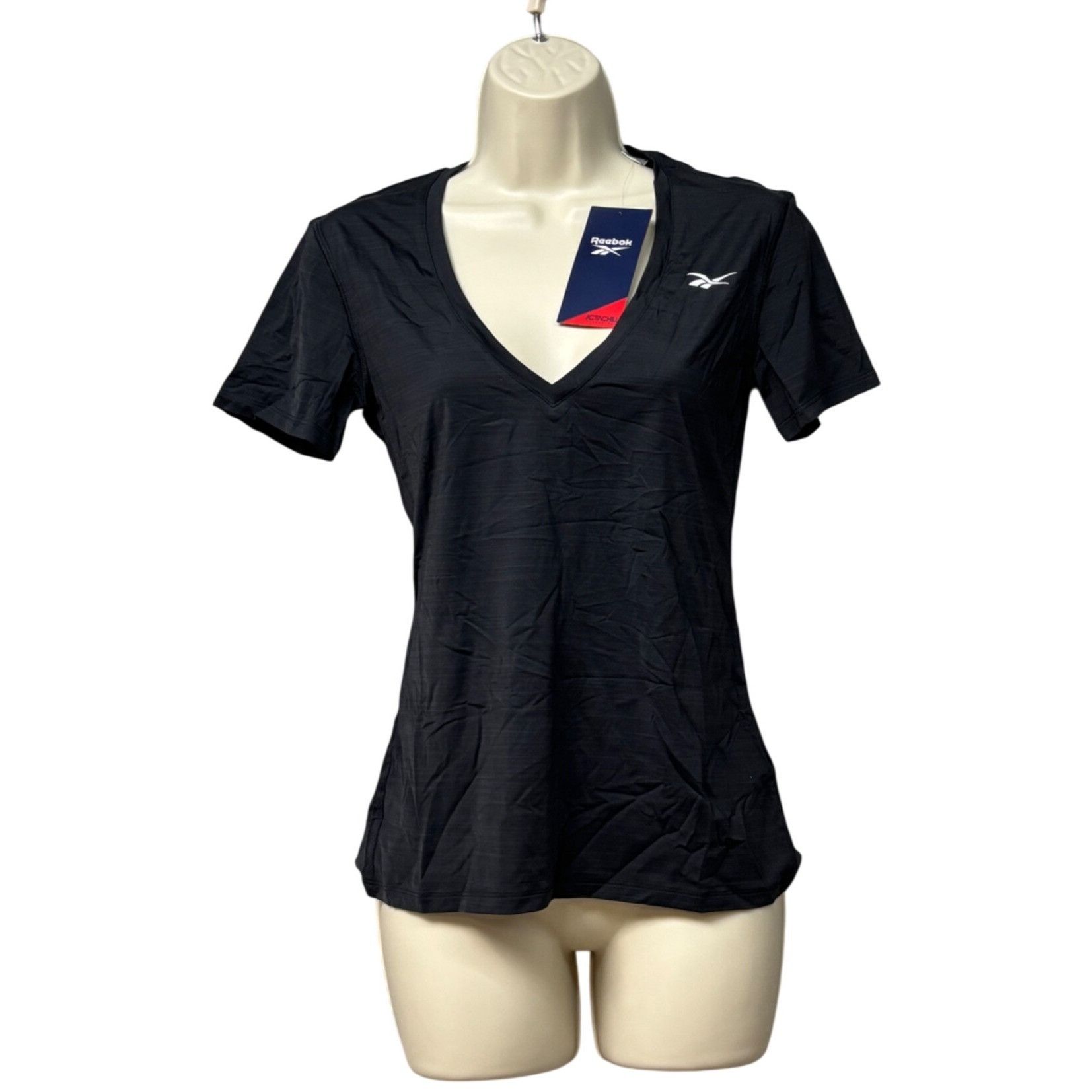 Reebok Reebok Women's Activchill Athletic T-Shirt in Black, Sz. XS Size XS / US 0-2 / IT 36-38 - 3 Thumbnail
