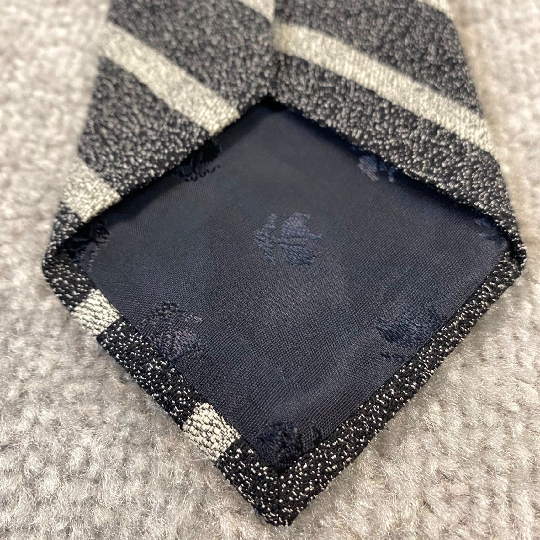 Brooks Brothers BROOKS BROTHERS Neck Tie Mens 3" Wide Wool Silk Blend USA Gray Diagonal Striped Size ONE SIZE - 7 Thumbnail