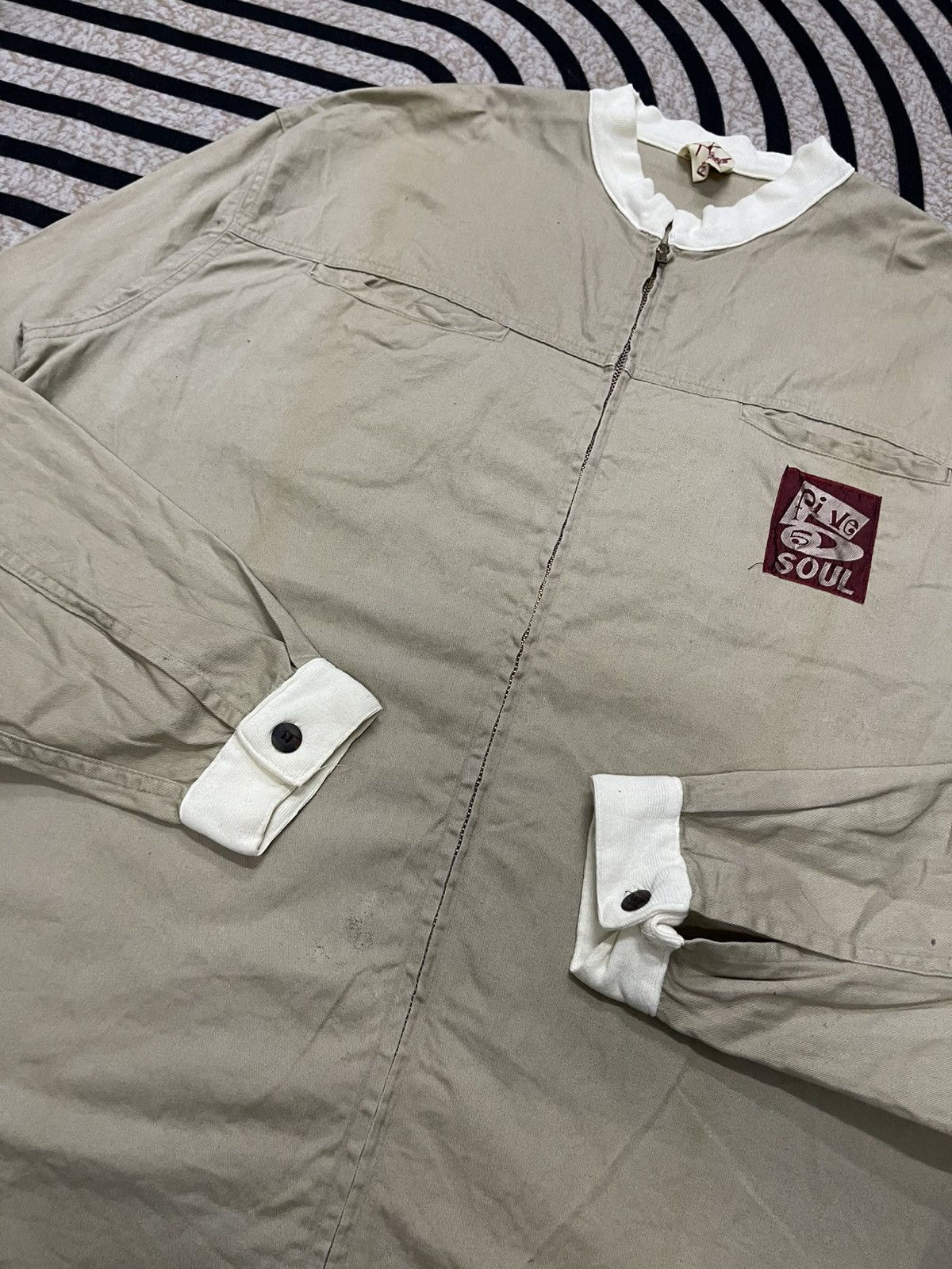 Triple 5 Soul × Vintage 90s TRIPLE 5 SOUL WORKER LIGHT JACKET RARE DESIGN Size US XXL / EU 58 / 5 - 9 Thumbnail