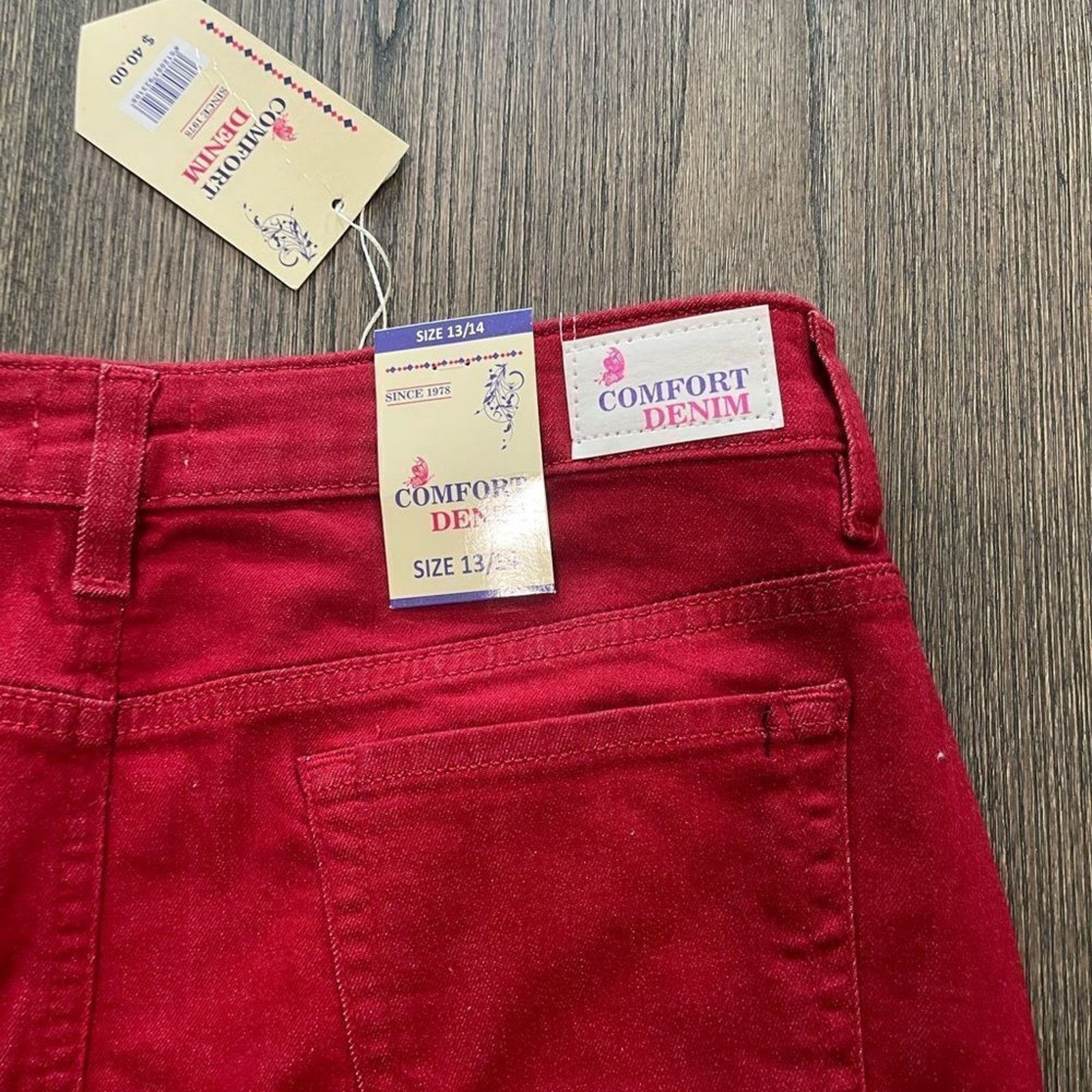 Vintage NWT Comfort Denim Mini Skirt Belted Size 13/14 Size 36" / US 14 / IT 50 - 7 Thumbnail
