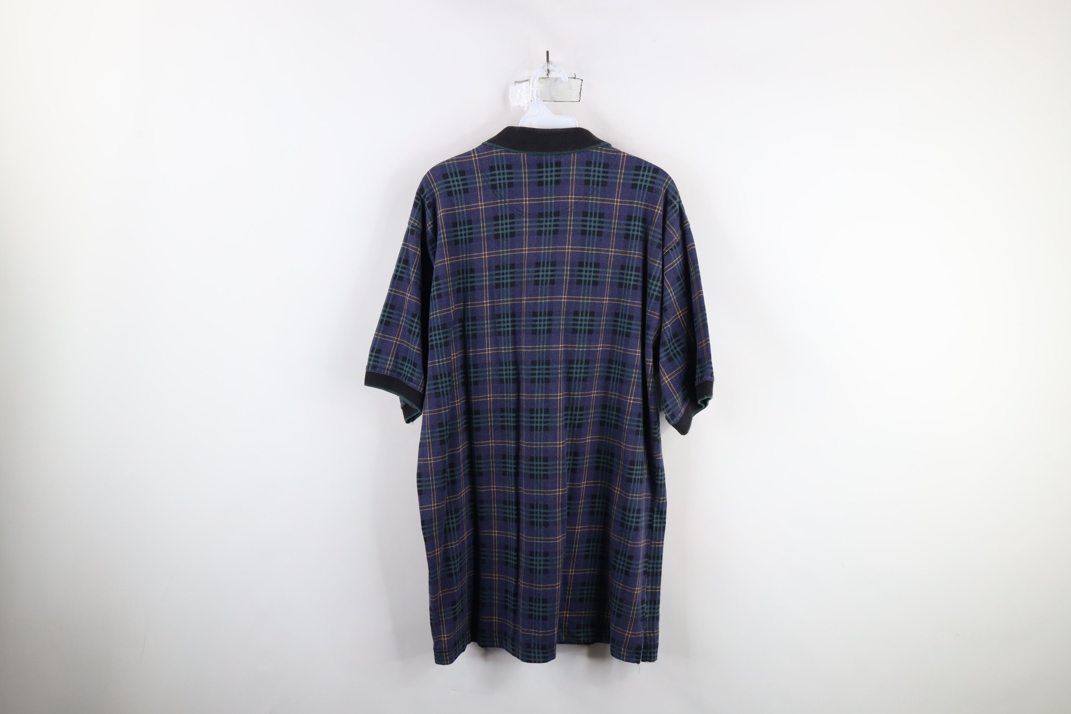 Vintage Vintage 90s Streetwear Checkered Knit Collared Polo Shirt Size US L / EU 52-54 / 3 - 7 Thumbnail