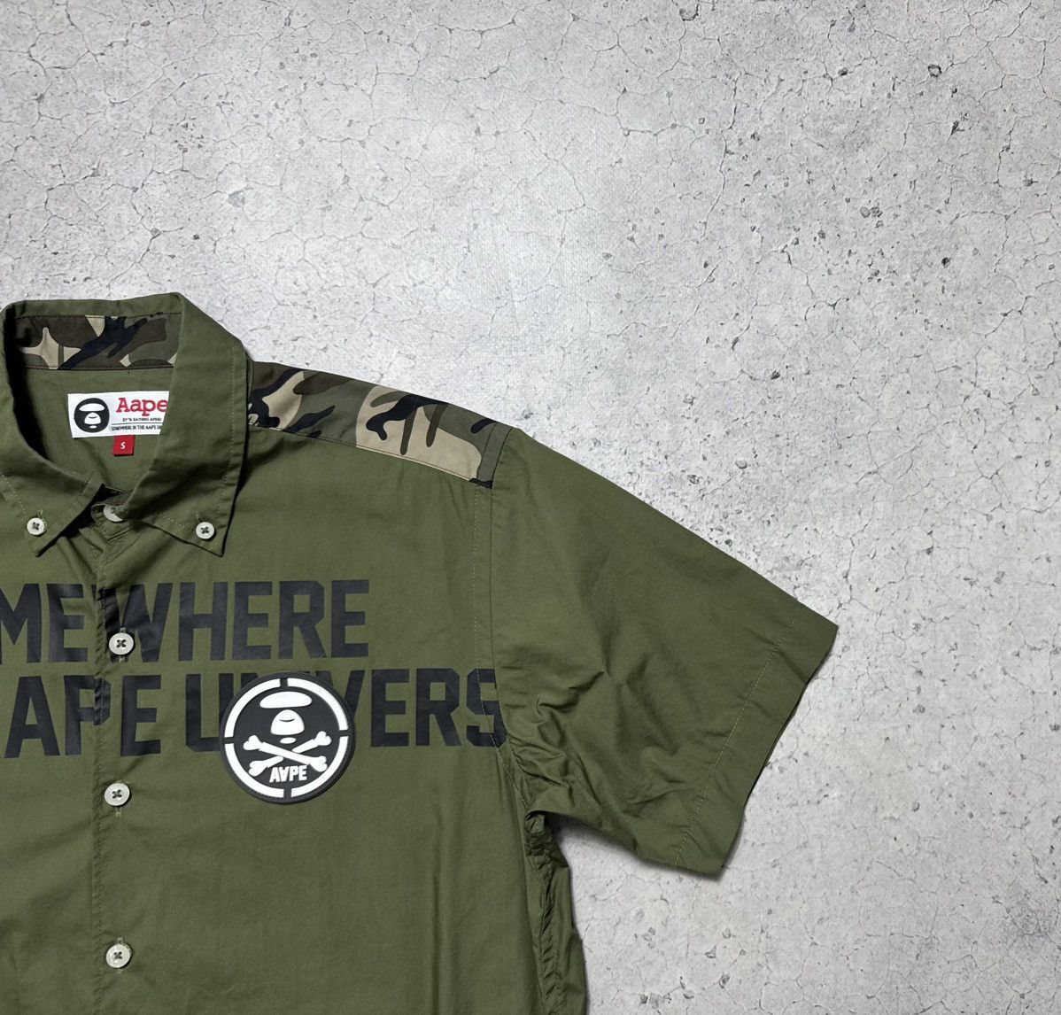 Aape Aape by A Bathing Ape Bape Button Up Short Sleeve Shirt Size US S / EU 44-46 / 1 - 5 Thumbnail