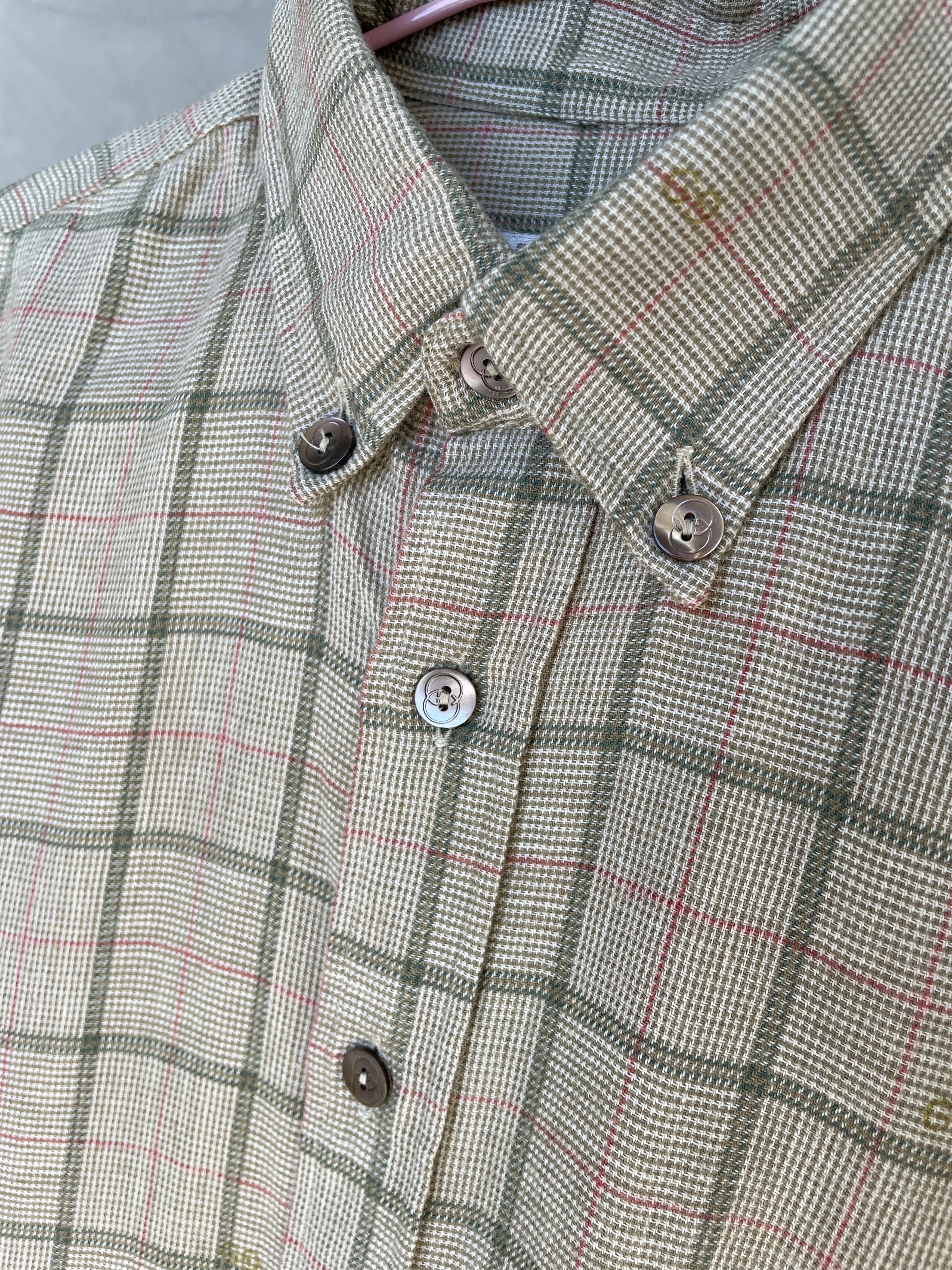Gucci × Tom Ford × Vintage Gucci Shirt Check Monogram Vintage Men 1970s Size US S / EU 44-46 / 1 - 4 Thumbnail