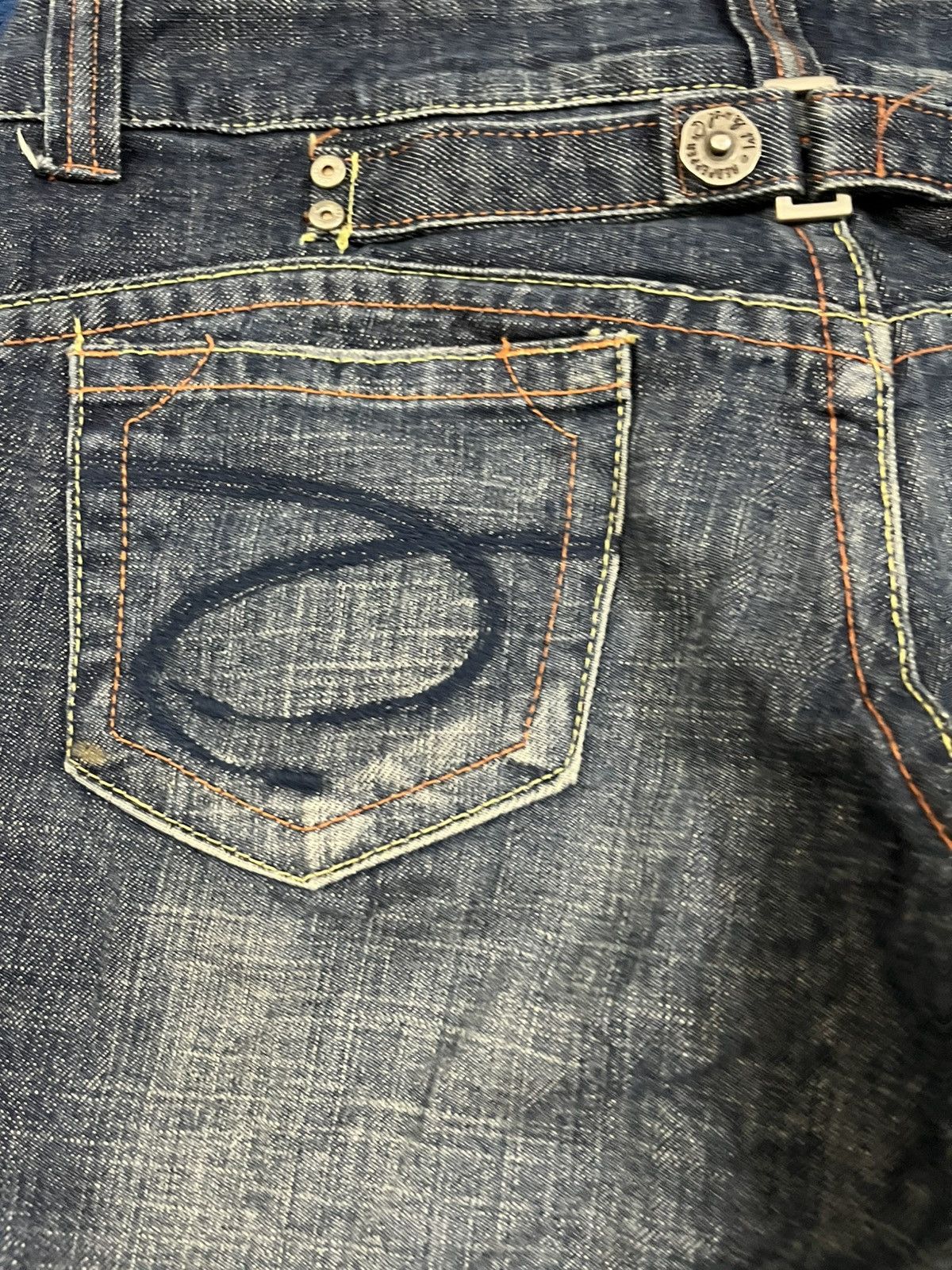 Ed Hardy Vintage Red Pepper Bell Bottom Flare Denim Size US 32 / EU 48 - 15 Thumbnail