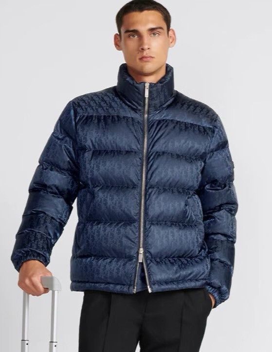 Dior Dior Men's Blue Logo Down Jacket Size US M / EU 48-50 / 2 - 1 Thumbnail