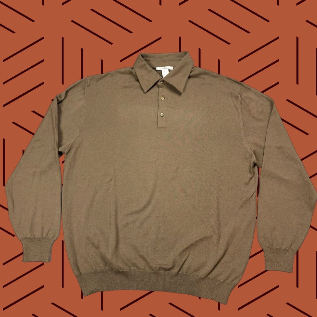 Ermenegildo Zegna VINTAGE Ermenegildo Zegna Wool Sweater Mens 2Xl Classic Fit Brown All Seasons Italy Size US XXL / EU 58 / 5 - 1 Thumbnail