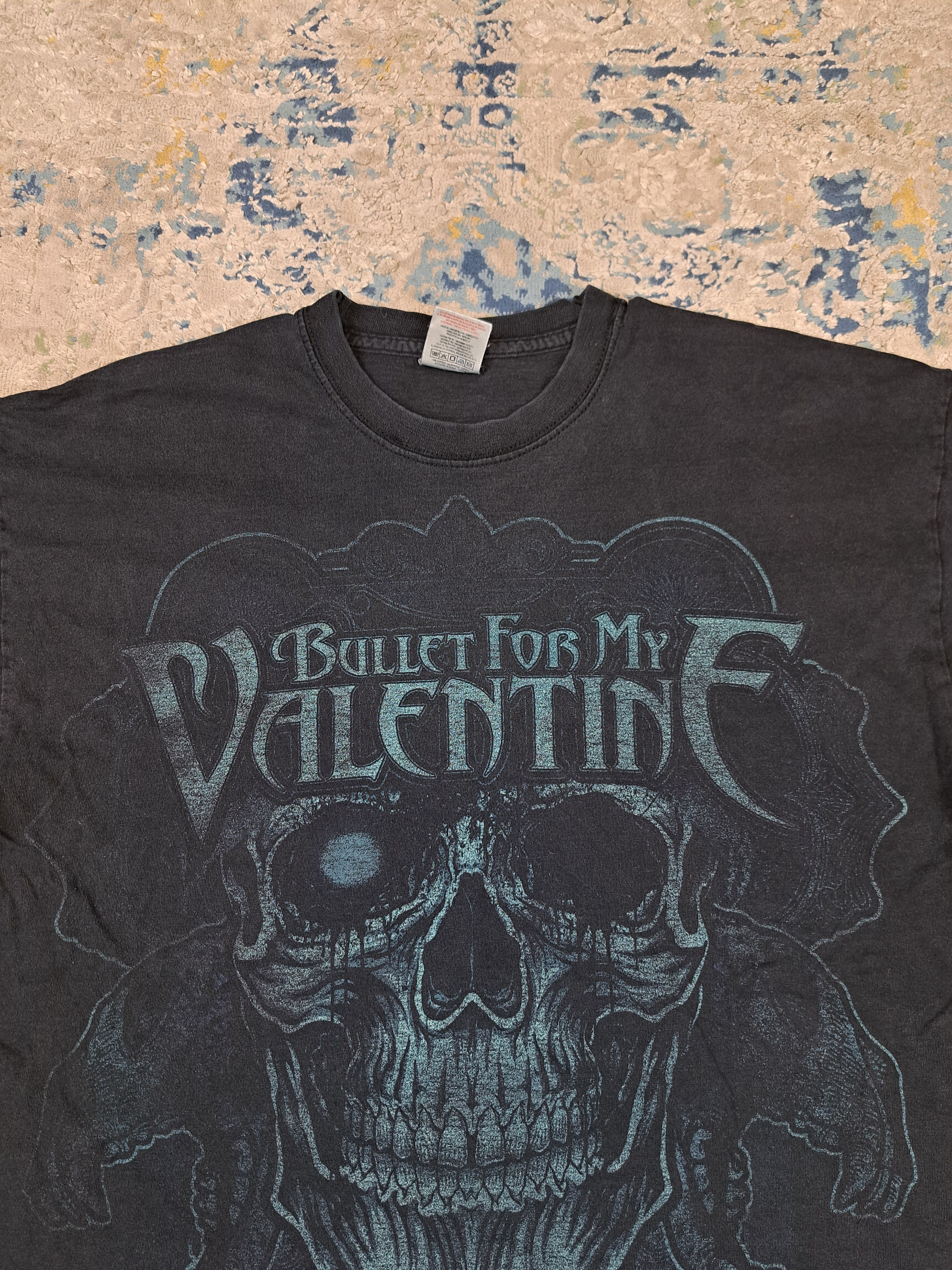 Band Tees Vintage Bullet For My Valentine Death Skull Print Tee Size US M / EU 48-50 / 2 - 2 Thumbnail