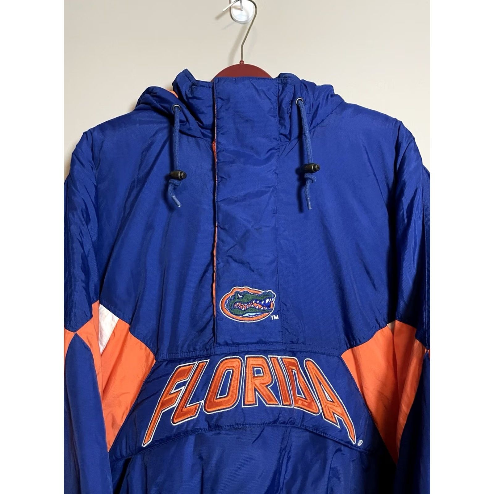 Starter VINTAGE Starter Florida Gators Hooded Puffer Jacket NCAA Half Zip XL Men Blue & Orange Embroidered Logo Size US XL / EU 56 / 4 - 4 Thumbnail