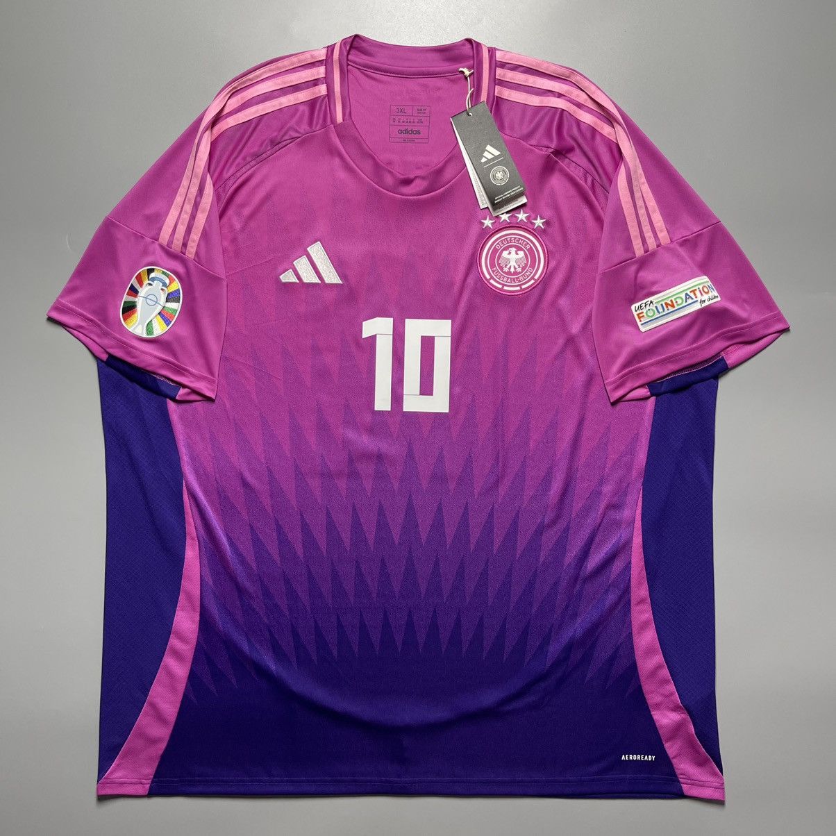 Adidas 3XL GERMANY ADIDAS 2024 EURO SOCCER AWAY JERSEY #10 MUSIALA Size US XXL / EU 58 / 5 - 2 Thumbnail