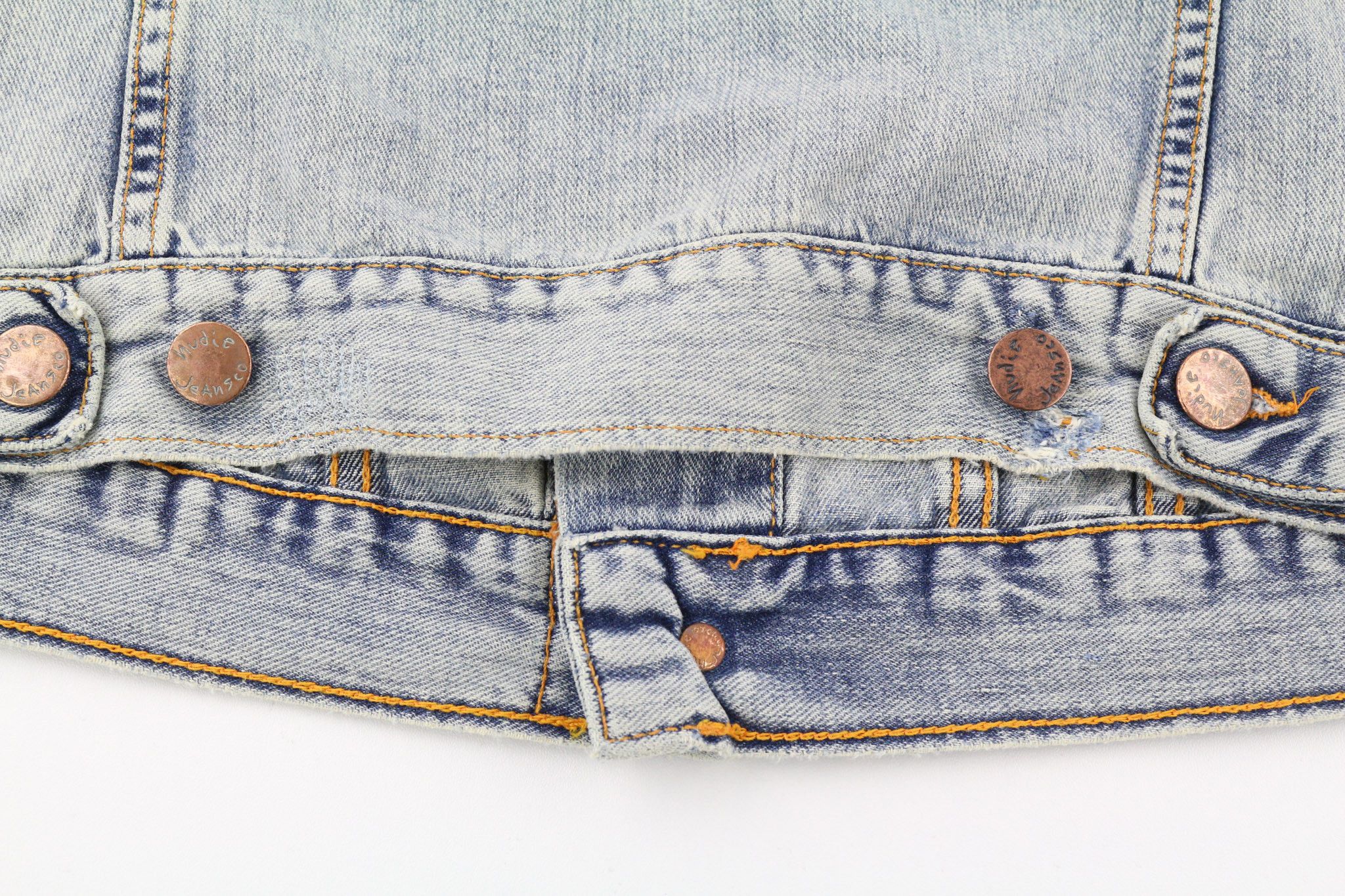 Nudie Jeans TERRY S Denim Bleach Washed Cotton Buttoned Jacket 80760 Size US S / EU 44-46 / 1 - 8 Thumbnail