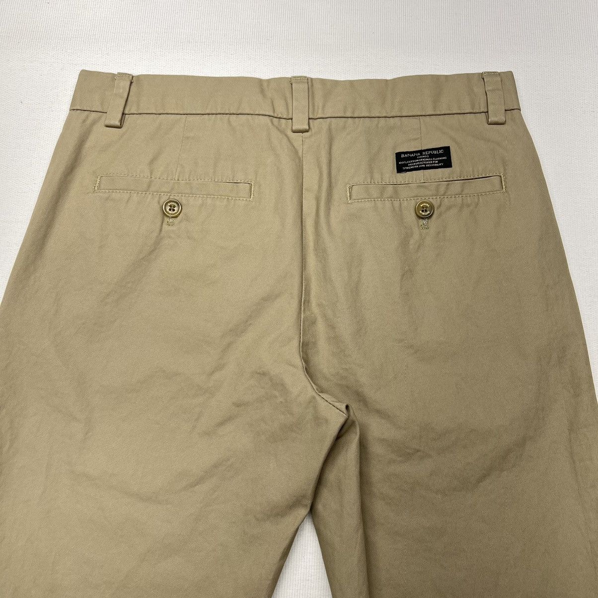 Banana Republic Banana Republic Chino Pants Khaki Aiden Slim Casual Beige Size US 29 - 11 Thumbnail
