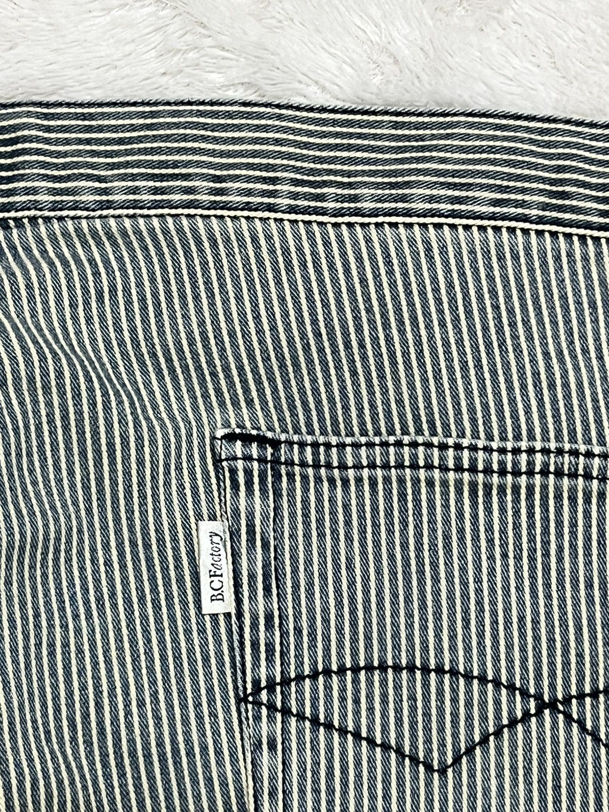 Other Vintage B.C Factory Hickory Stripe Carpenter Pants Baggy Size US 44 / EU 60 - 9 Thumbnail