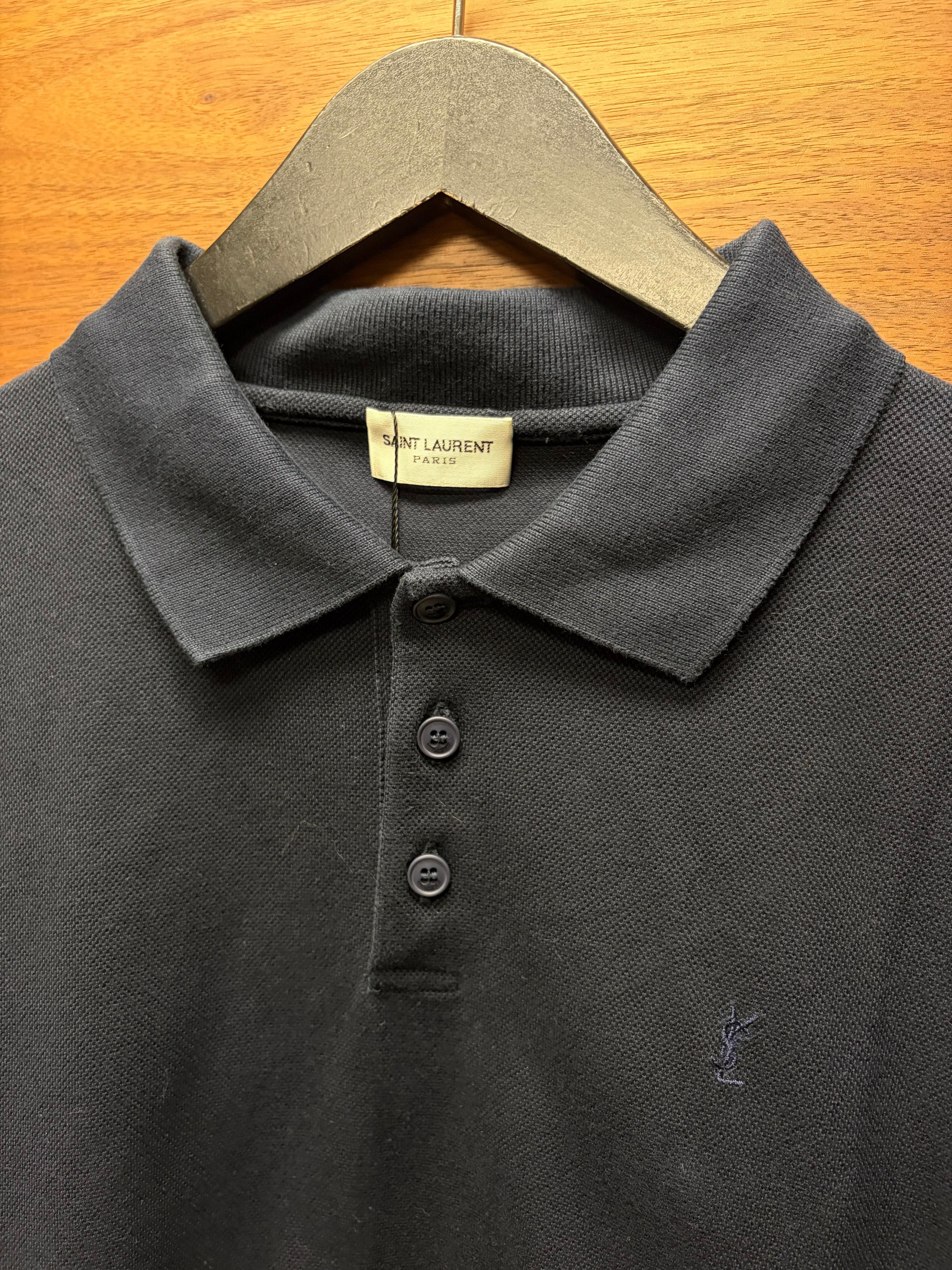 Saint Laurent Paris 2019 Saint Laurent ‘YSL’ Embroidered Logo Polo Size US S / EU 44-46 / 1 - 2 Thumbnail