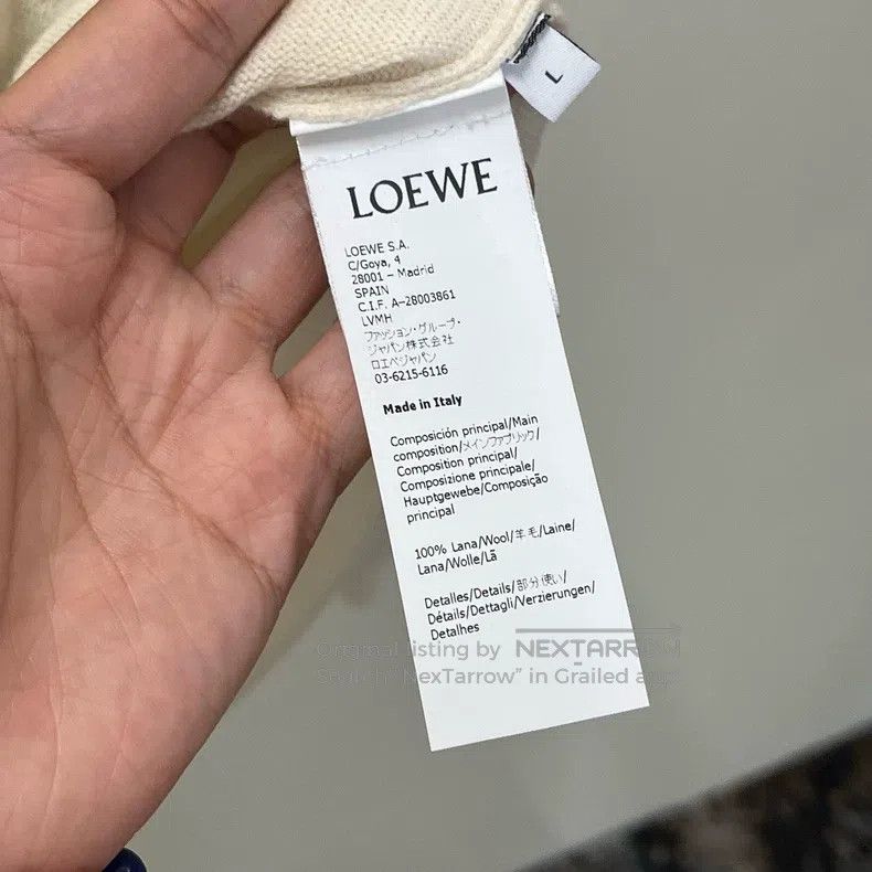 Loewe Loewe 3D Embroidered Four-Leaf Clover Fringe Wool Long Car Size L / US 10 / IT 46 - 7 Thumbnail