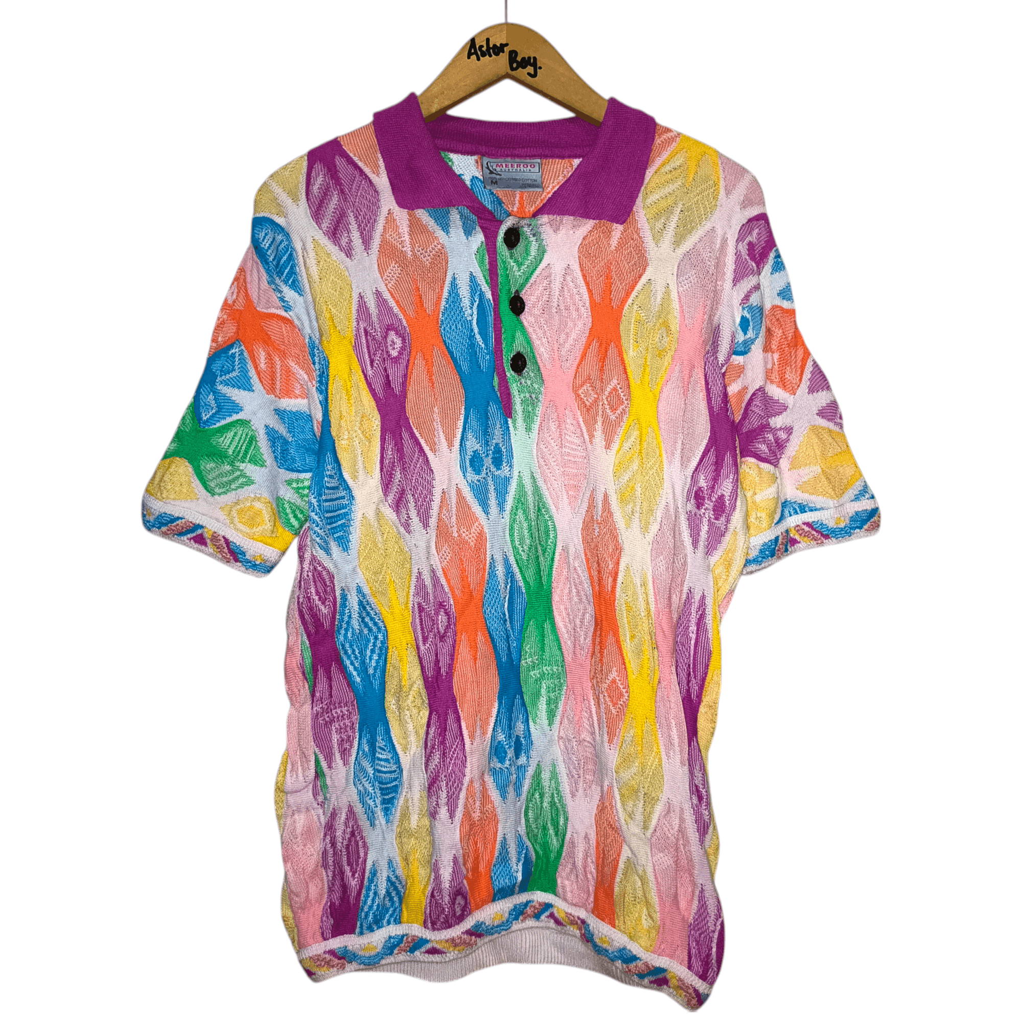 Coogi Vintage Meeroo 3D Cable Polo Coogi Style Size US XL / EU 56 / 4 - 1 Thumbnail