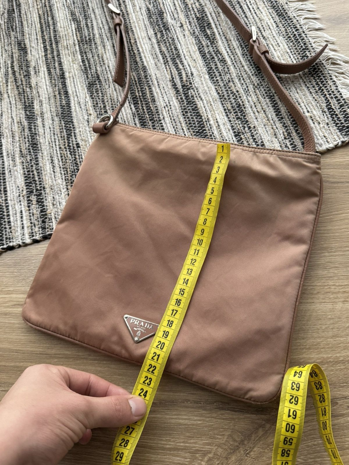 Prada PRADA Nylon Shoulder Bag Floral Applications Triangle Logo Size ONE SIZE - 18 Thumbnail