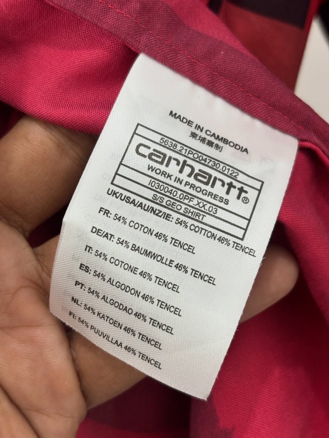 Carhartt Carhartt WIP S/S Geo Shirt – Geo Print / Red Size US L / EU 52-54 / 3 - 7 Thumbnail