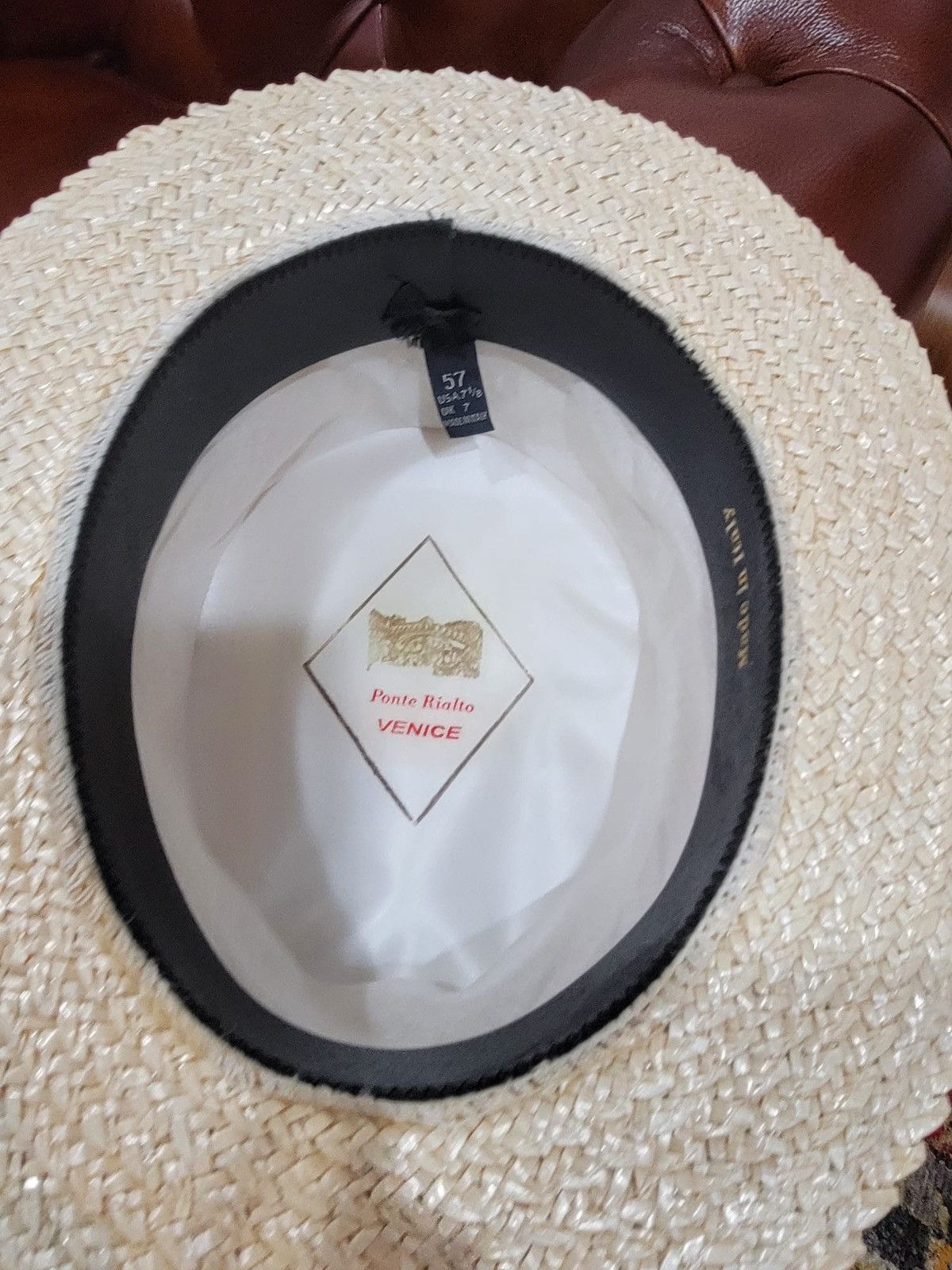 Other Italian Straw Skimmer Hat Size ONE SIZE - 4 Thumbnail
