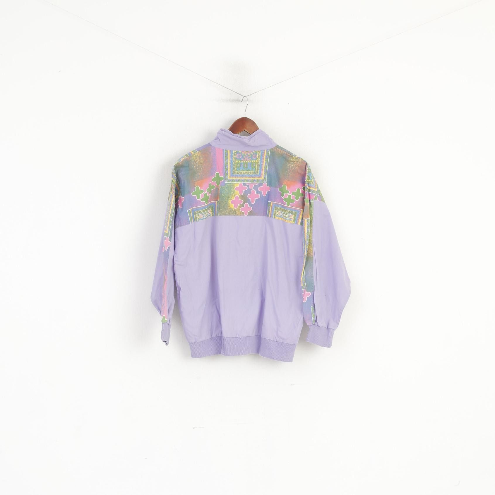 Vintage Vintage Women 44/46 L Bomber Jacket Violet Cotton 6223 Size L / US 10 / IT 46 - 7 Thumbnail
