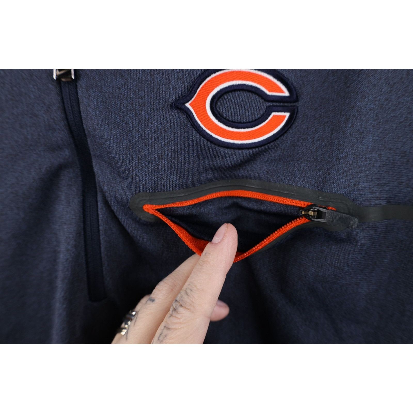 Nike Nike On Field Chicago Bears Football Half Zip Jacket Size US M / EU 48-50 / 2 - 6 Thumbnail