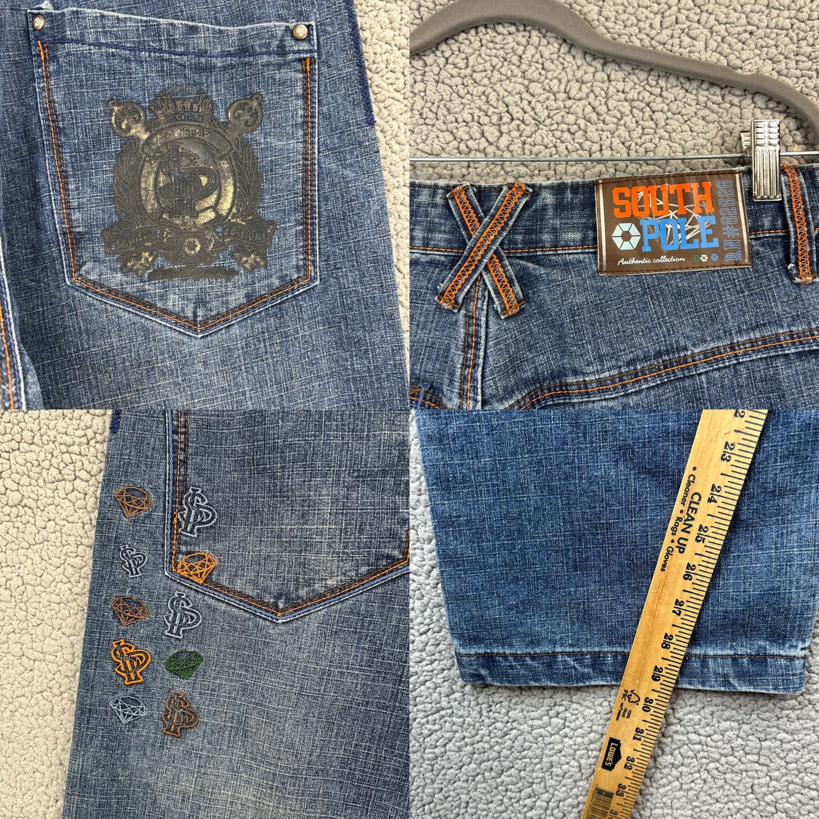 Southpole VINTAGE Southpole Jeans Men’s 34x30 Blue Wide-Leg 90s Hip Hop Skater Denim 5-Pocket Baggy Brand: Southpole (Mens) Jeans Size US 34 / EU 50 - 8 Thumbnail