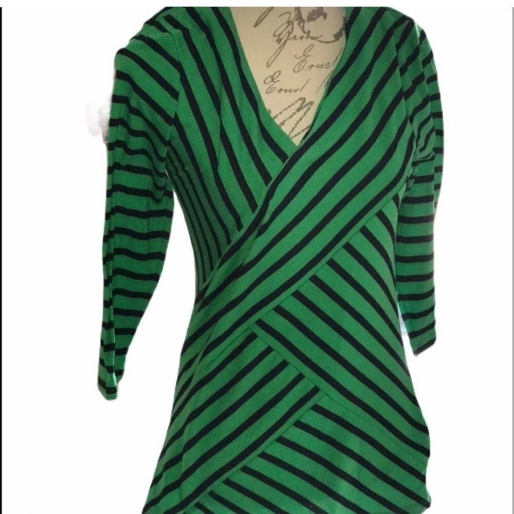 Other RXB Green and Black Striped Blouse Size M / US 6-8 / IT 42-44 - 1 Thumbnail