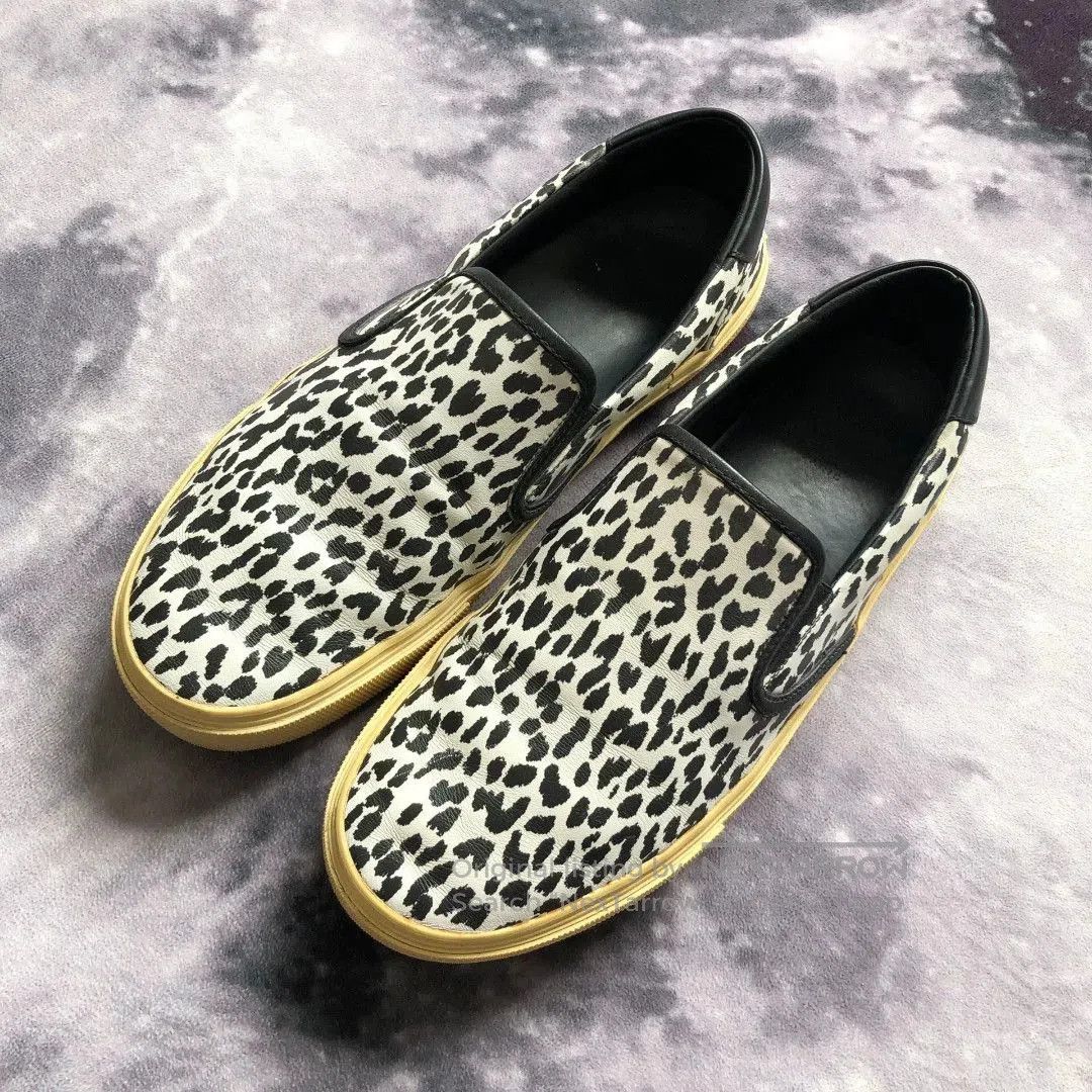 Saint Laurent Paris Saint Laurent Babycat White Leopard Slip On. Size US 10 / EU 43 - 2 Thumbnail