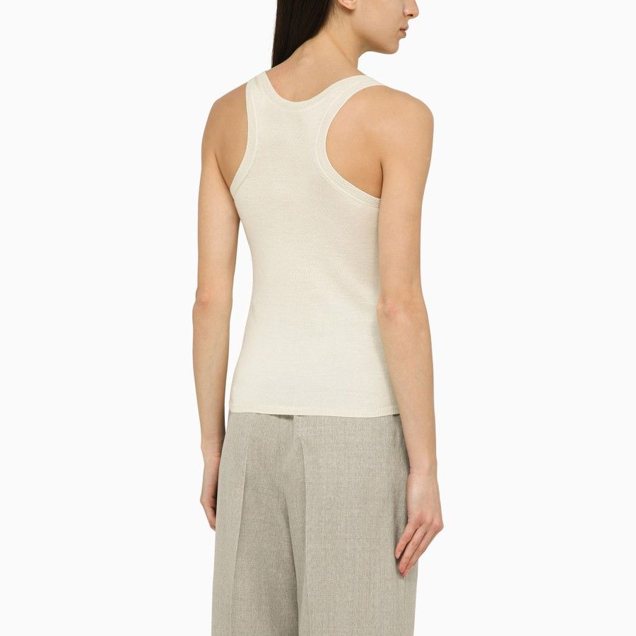 Max Mara o1d2blof0824 Tank Top in Off White Size XS / US 0-2 / IT 36-38 - 3 Thumbnail