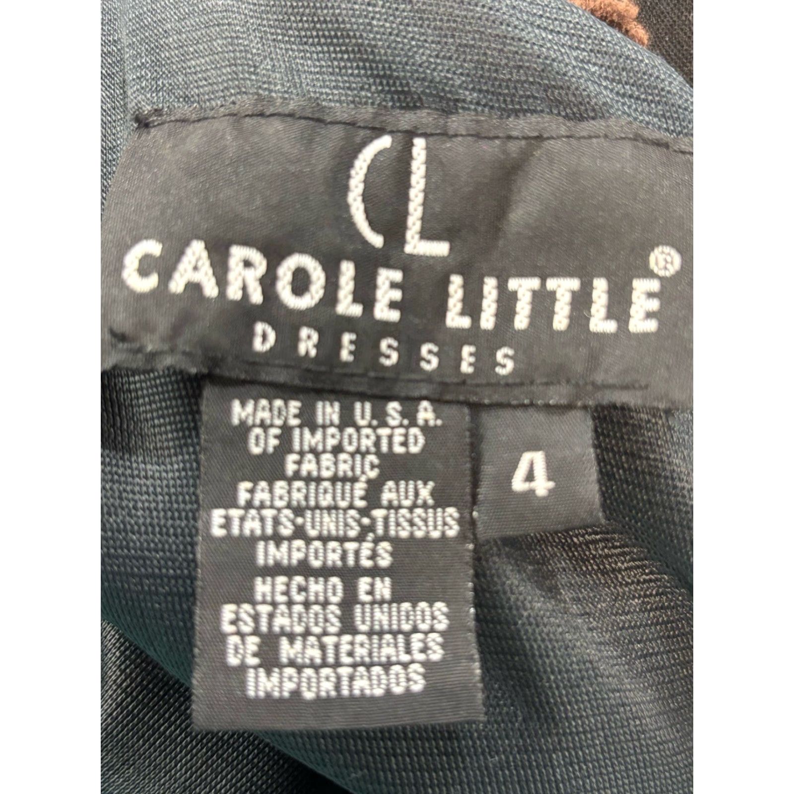 Vintage VINTAGE Carole Little Maxi Dress Sz 4 Velvet Burnout Black Brown Goth 90s Womens Size S / US 4 / IT 40 - 7 Thumbnail