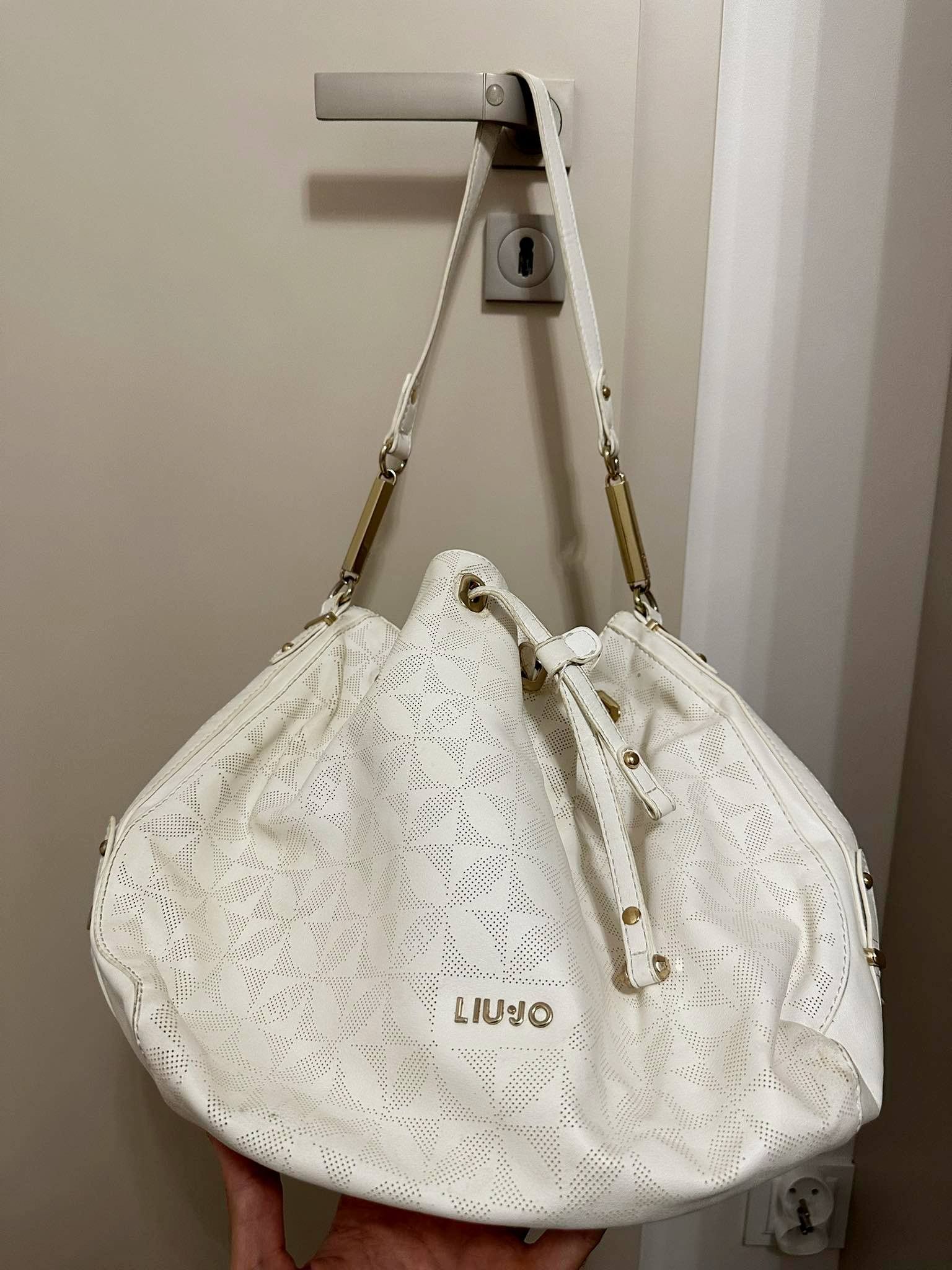 Liu.Jo Pattern Shoulder Bag Secchiello L Diamant White