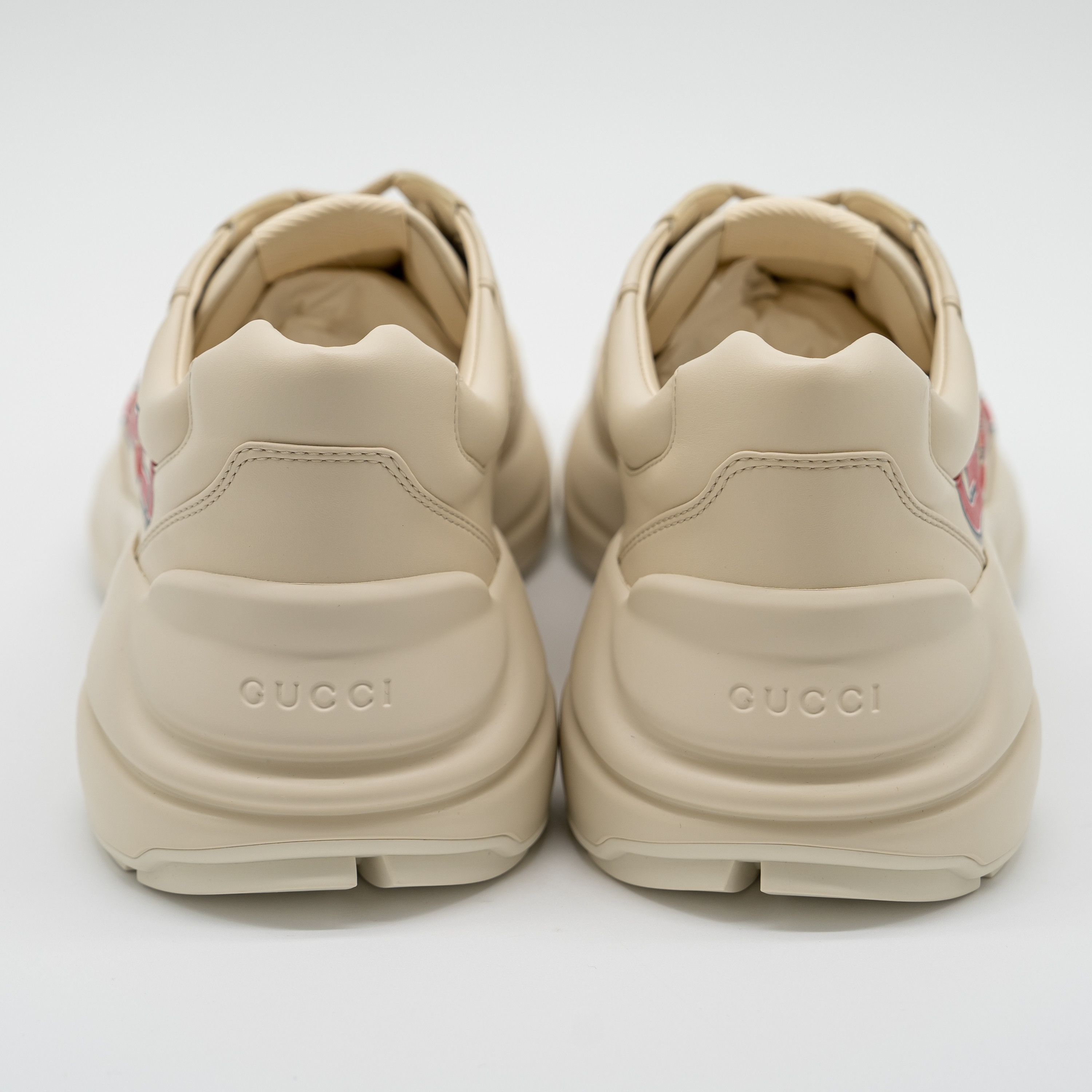 Gucci Gucci Rhyton Leather Sneaker Ivory Demetra Logo Print Red Size US 8 / EU 41 - 6 Thumbnail
