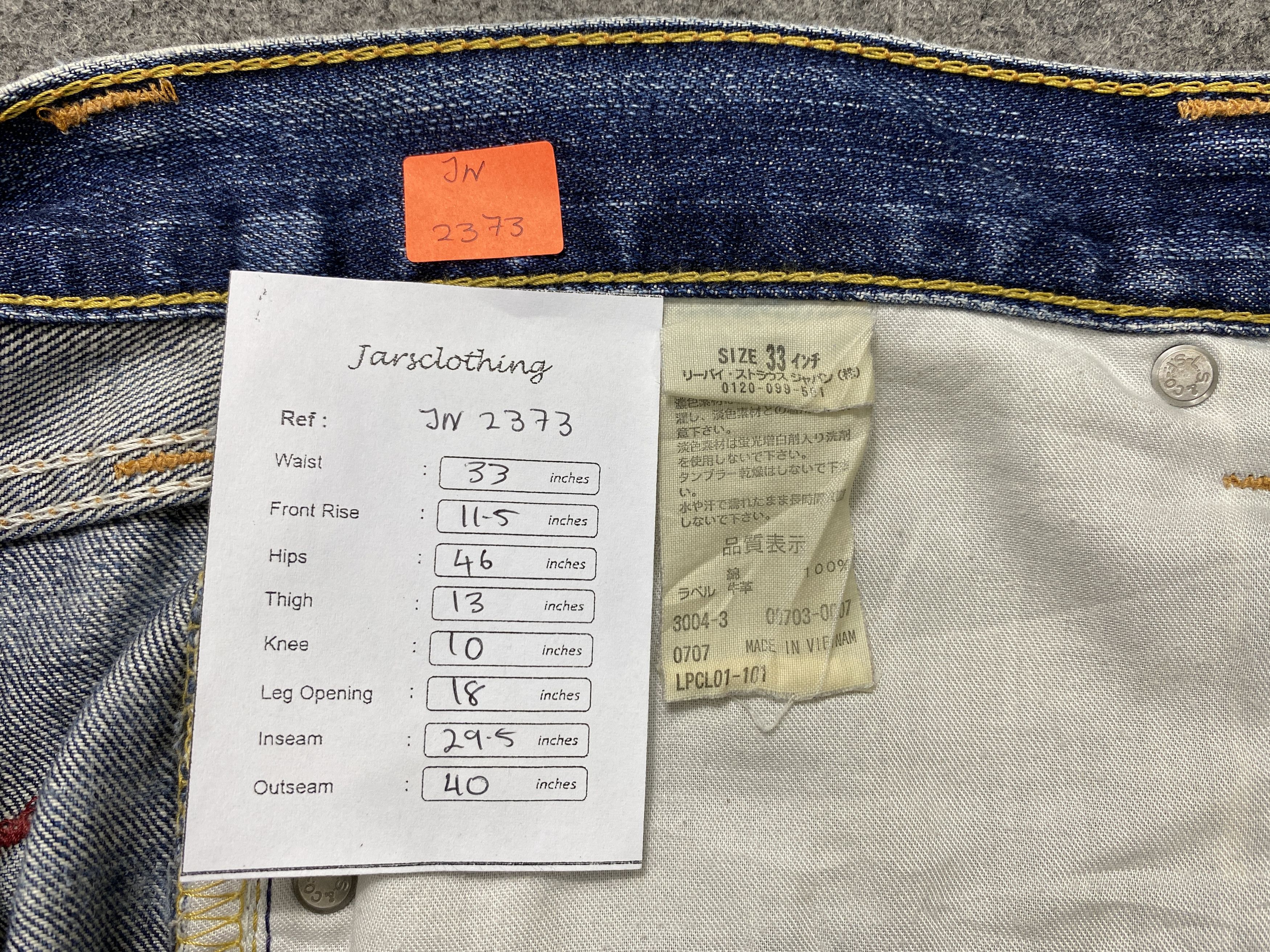 Levi's Distressed Blue Vintage Levi's 703 33x29.5 Denim -JN2373 Size US 33 - 7 Thumbnail