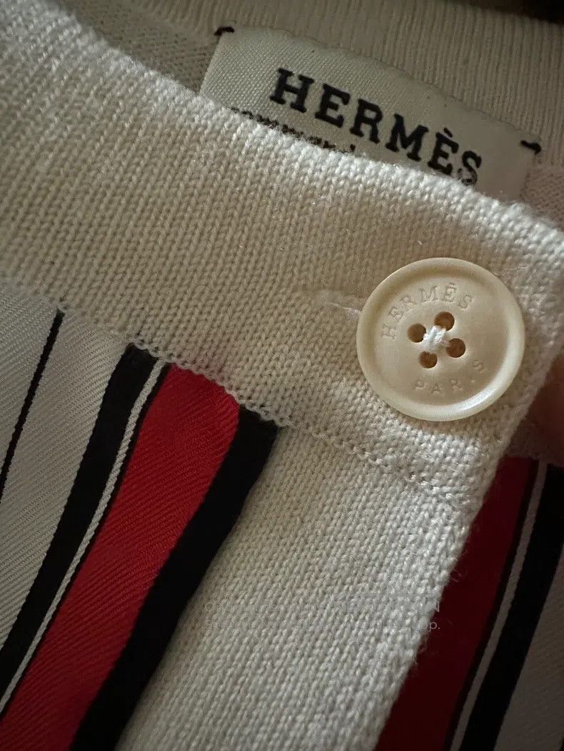 Hermes Hermes Wool and Silk Blended Knit Open Cardigan Top Size XS / US 0-2 / IT 36-38 - 8 Thumbnail