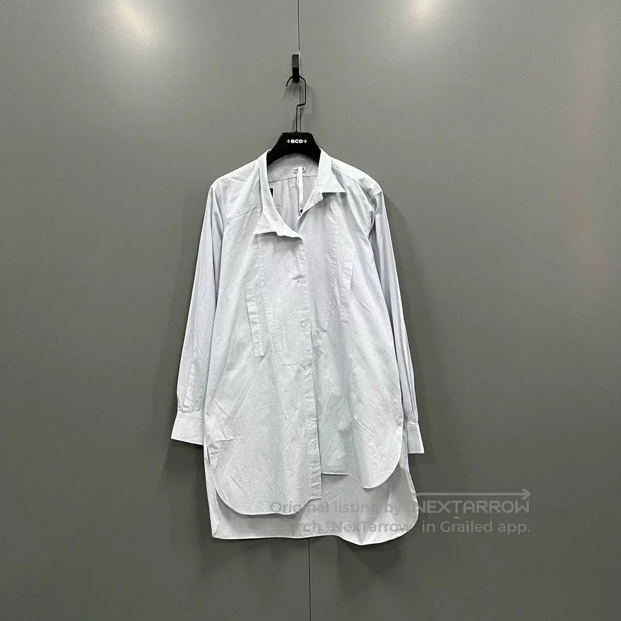 Loewe LOEWE Pinstripe Asymmetric Shirt Dress. Size XS / US 0-2 / IT 36-38 - 1 Thumbnail