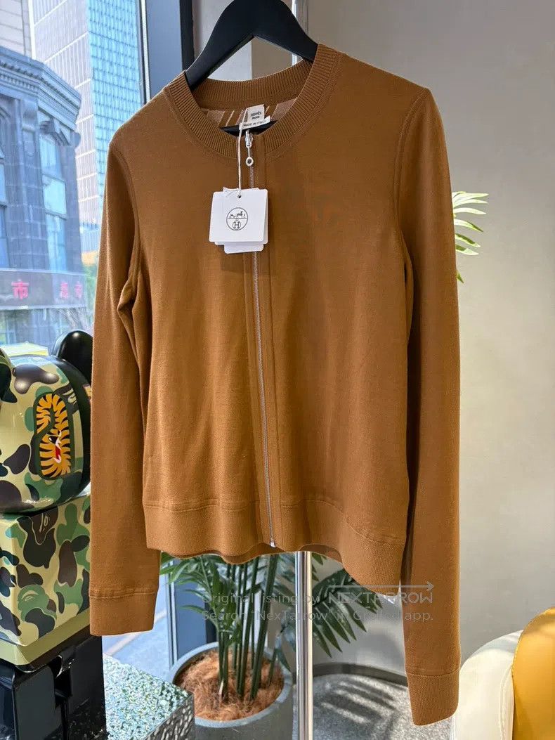 Hermes Hermes Chestnut-colored knitted cardigan Size XS / US 0-2 / IT 36-38 - 3 Thumbnail
