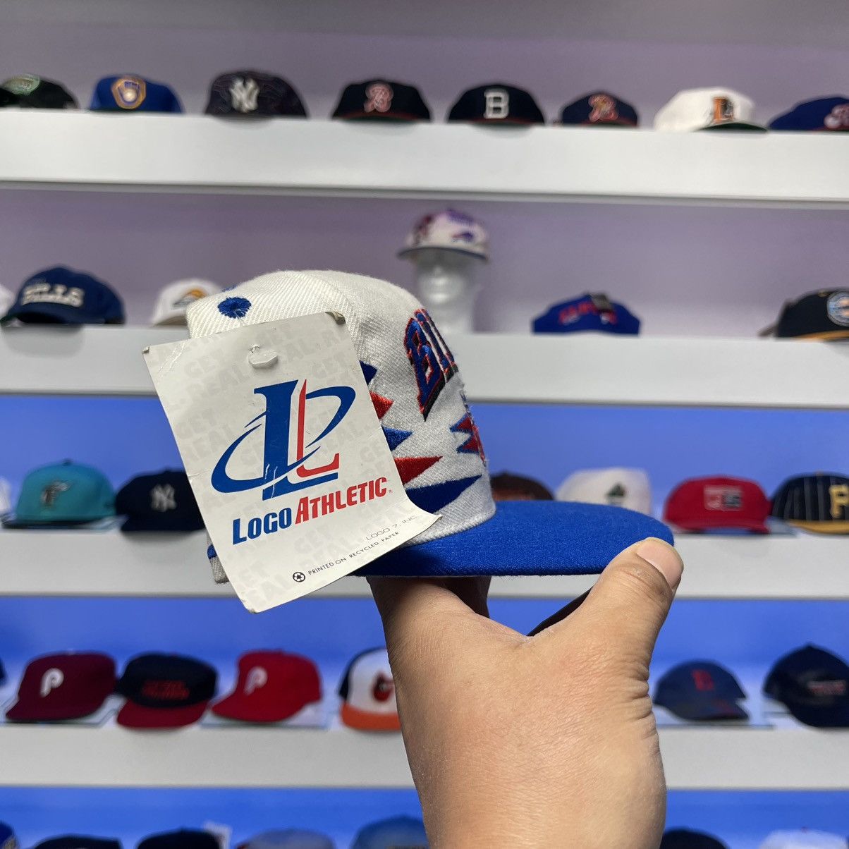 Logo Athletic Vintage Buffalo Bills Logo Athletic Diamond Cut Snap Back Size ONE SIZE - 4 Thumbnail