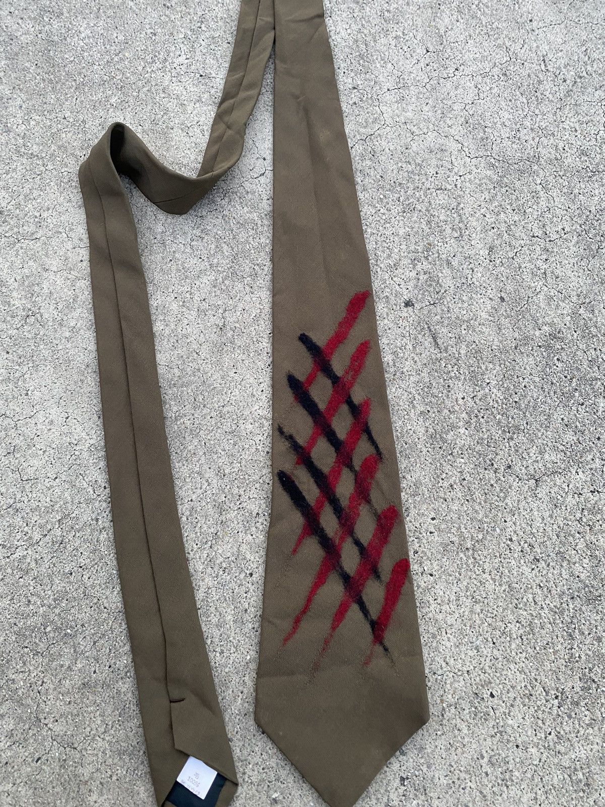 Y's for Men × Yohji Yamamoto YS For Men Yohji Yamamoto Patch Wool Neck Tie Size ONE SIZE - 2 Thumbnail