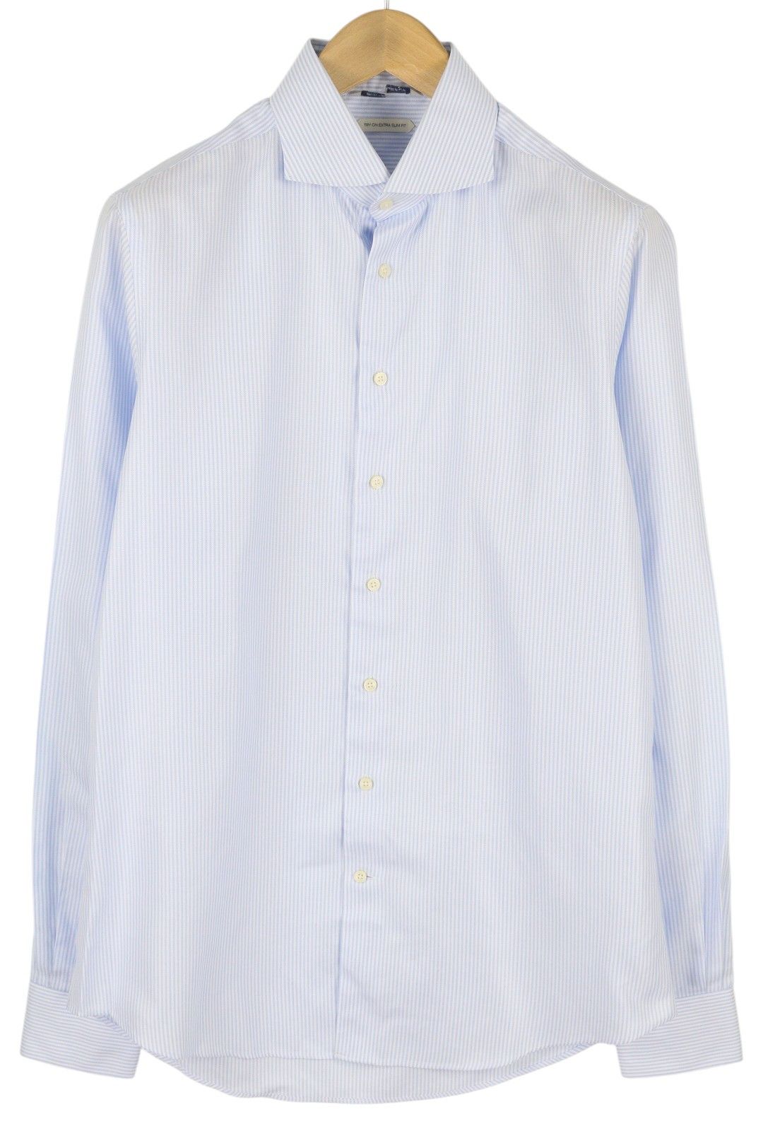 Suitsupply TRY ON XS 41L/16L Pinstriped Cutaway Shirt 86180 Size 42R - 1 Thumbnail