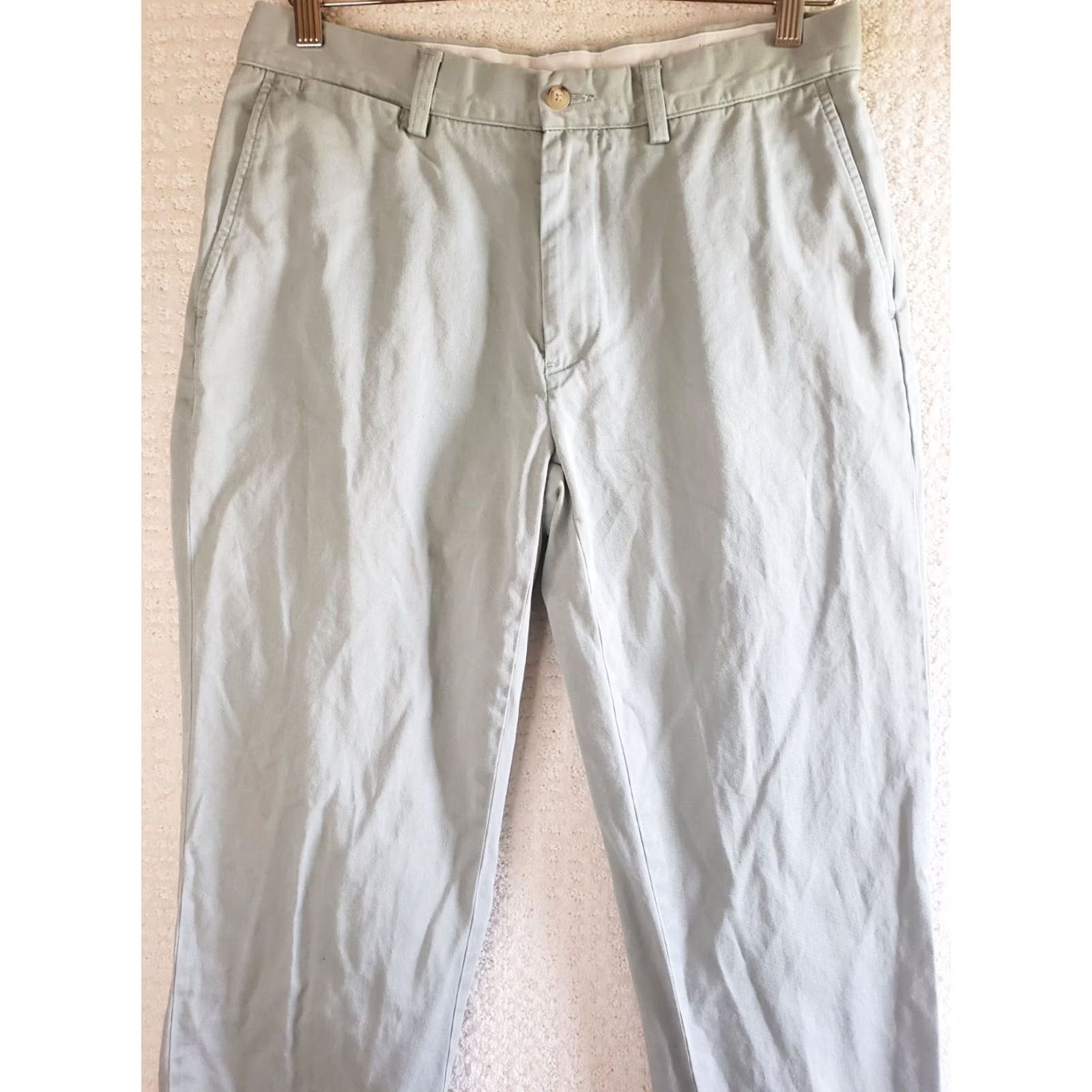 Polo Ralph Lauren Polo Ralph Lauren Men's Mint Green Chino Pants Slacks Flat Front Sz 32x32 29.5" Regular Straight Classic Fit Vintage: No Size US XS / EU 42 / 0 - 2 Thumbnail