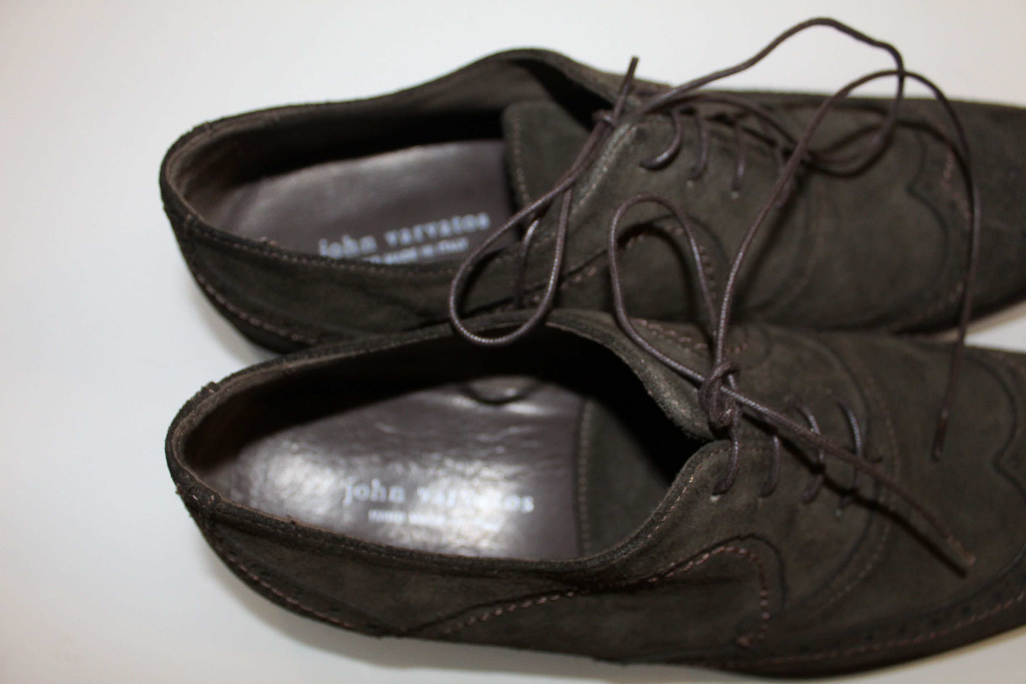 John Varvatos Varvatos Men’s Brogue – Chocolate Suede (Handmade in Italy) Size US 11 / EU 44 - 4 Thumbnail