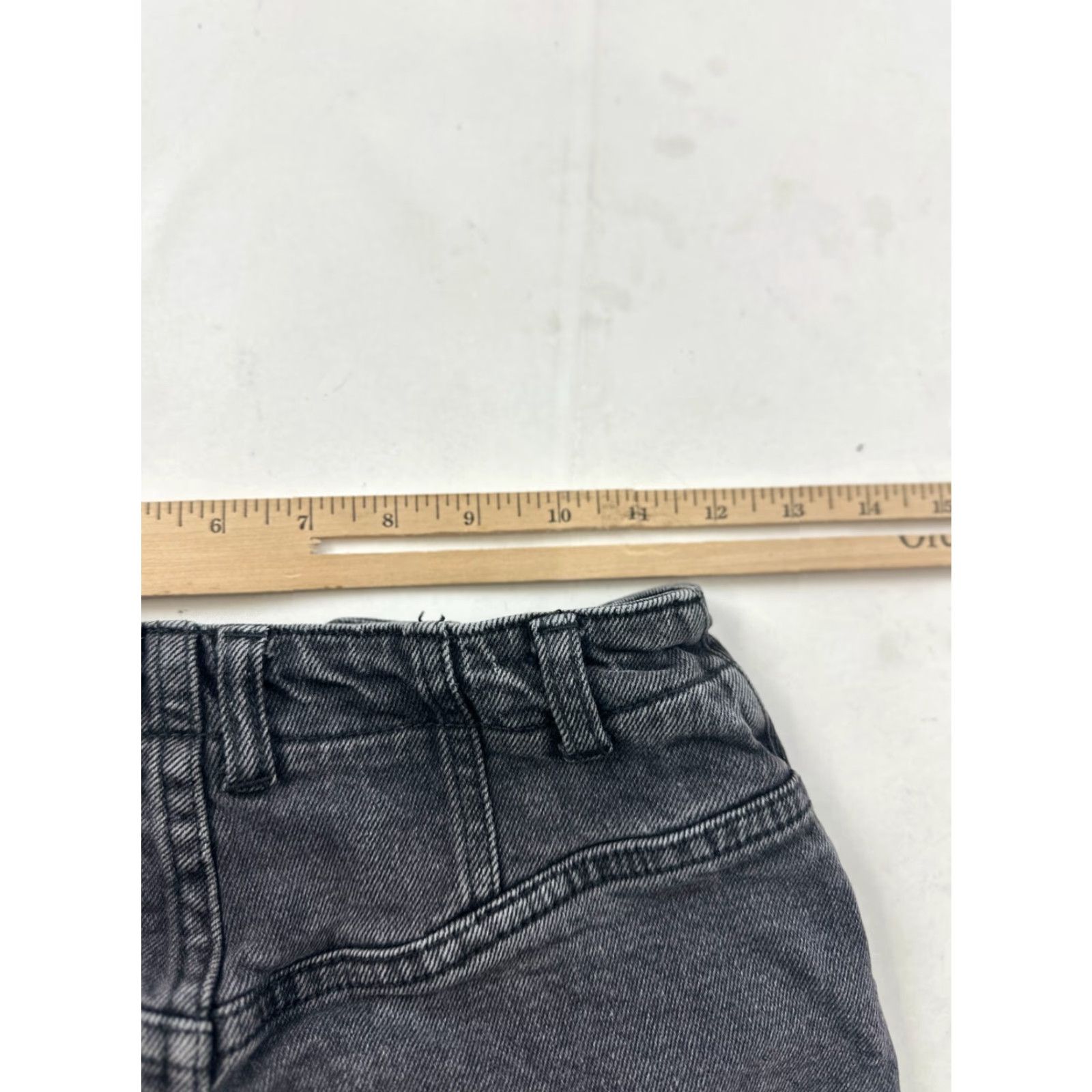 Free People Free People Skirt Womens Size 24 Black Denim Cotton Stretch Pockets We The Free Size 42" / US 20 - 7 Thumbnail