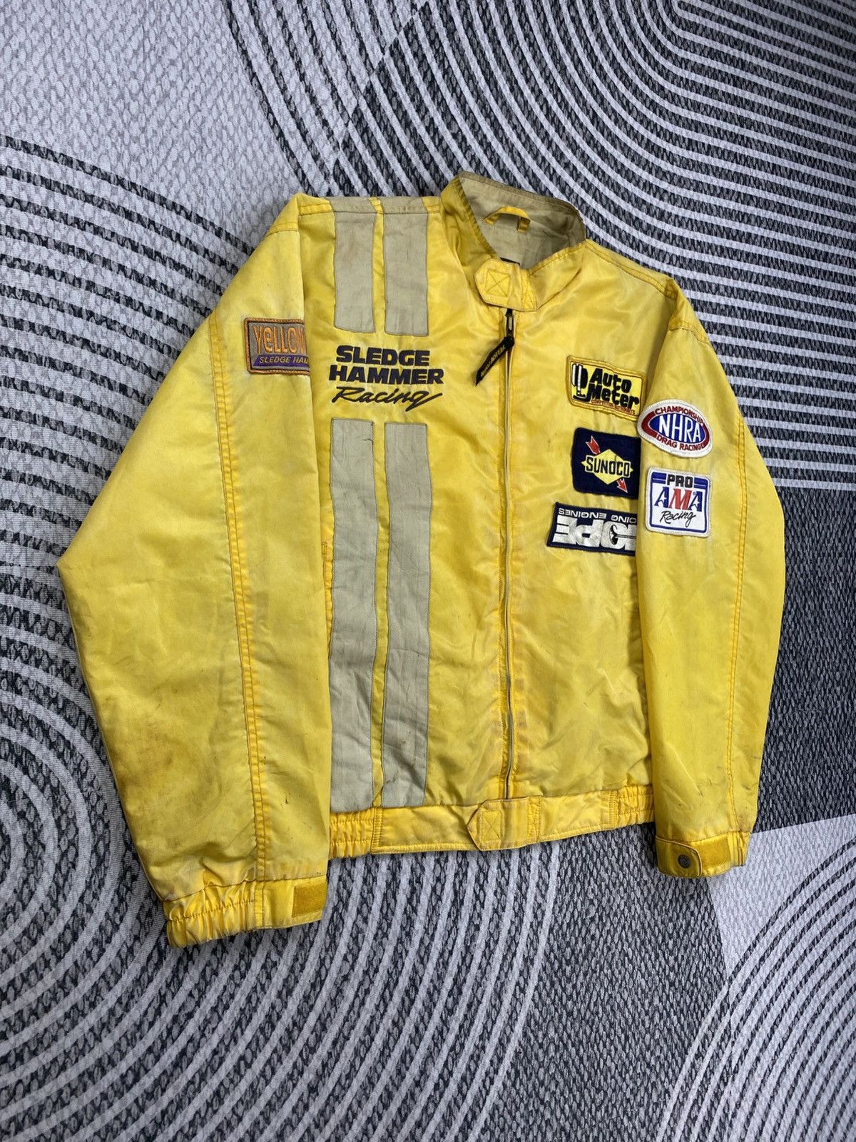 YELLOW CORN Vintage Yellow Corn Sledge Hammer Racing Zipper Jacket Size US XL / EU 56 / 4 - 4 Thumbnail