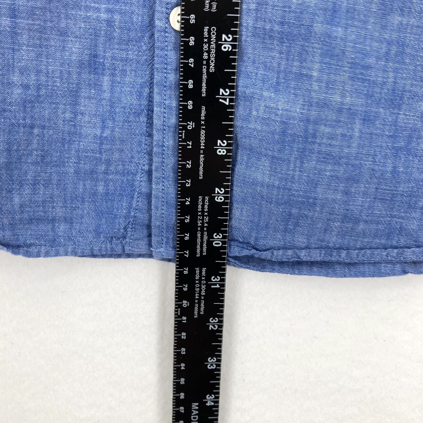 Gap Gap Chambray Shirt Mens XL Blue Slim Fit Long Sleeve Button-Down Pocket Casual Size US XL / EU 56 / 4 - 7 Thumbnail