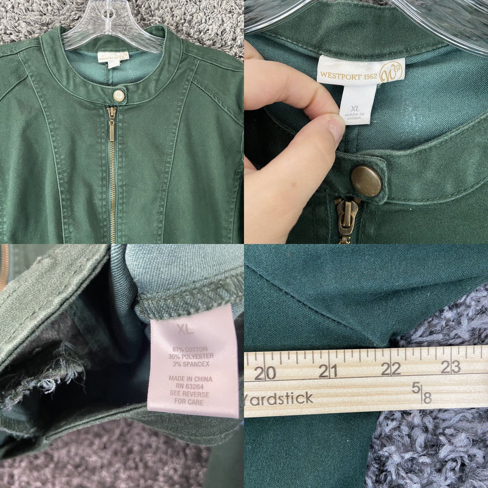 Vintage VINTAGE Westport 1962 Women's XL Zipper Jacket Green Size XL / US 12-14 / IT 48-50 - 8 Thumbnail