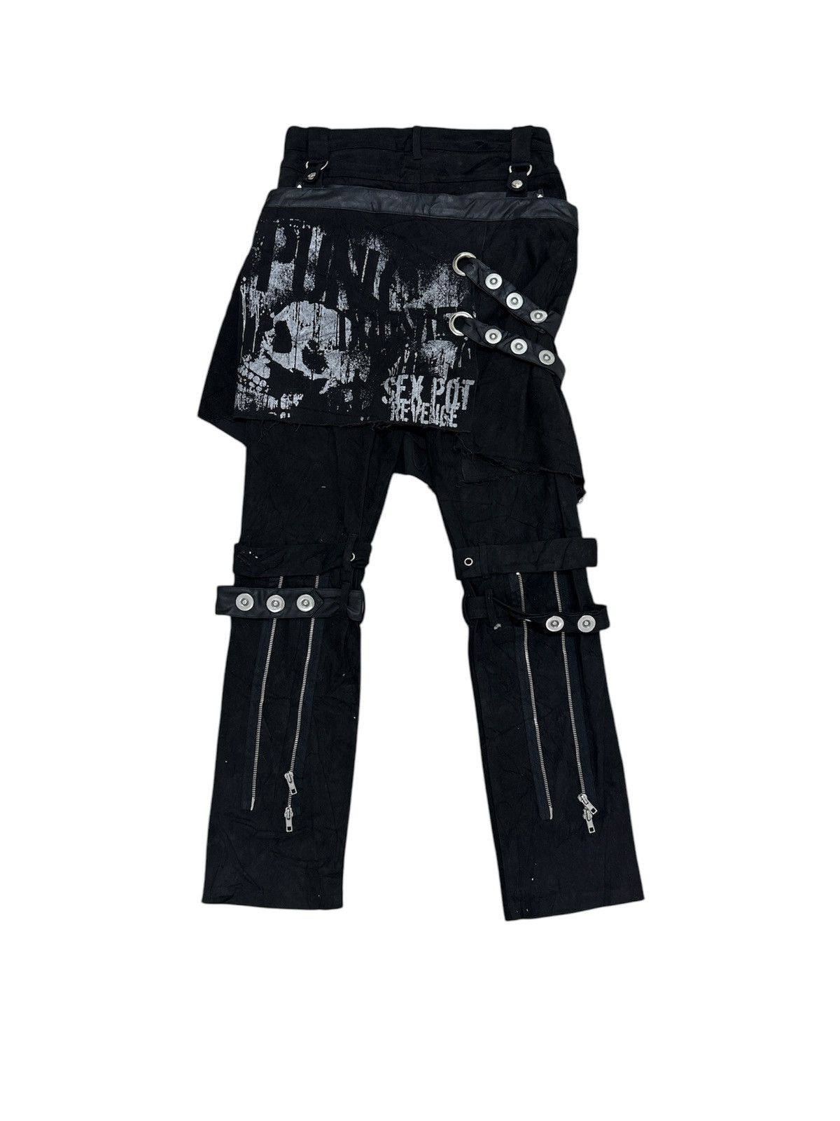 Japanese Brand Sex Pot Revenge Punk Pant Design Bondage Style Attc Skirt Size US 30 / EU 46 - 2 Thumbnail