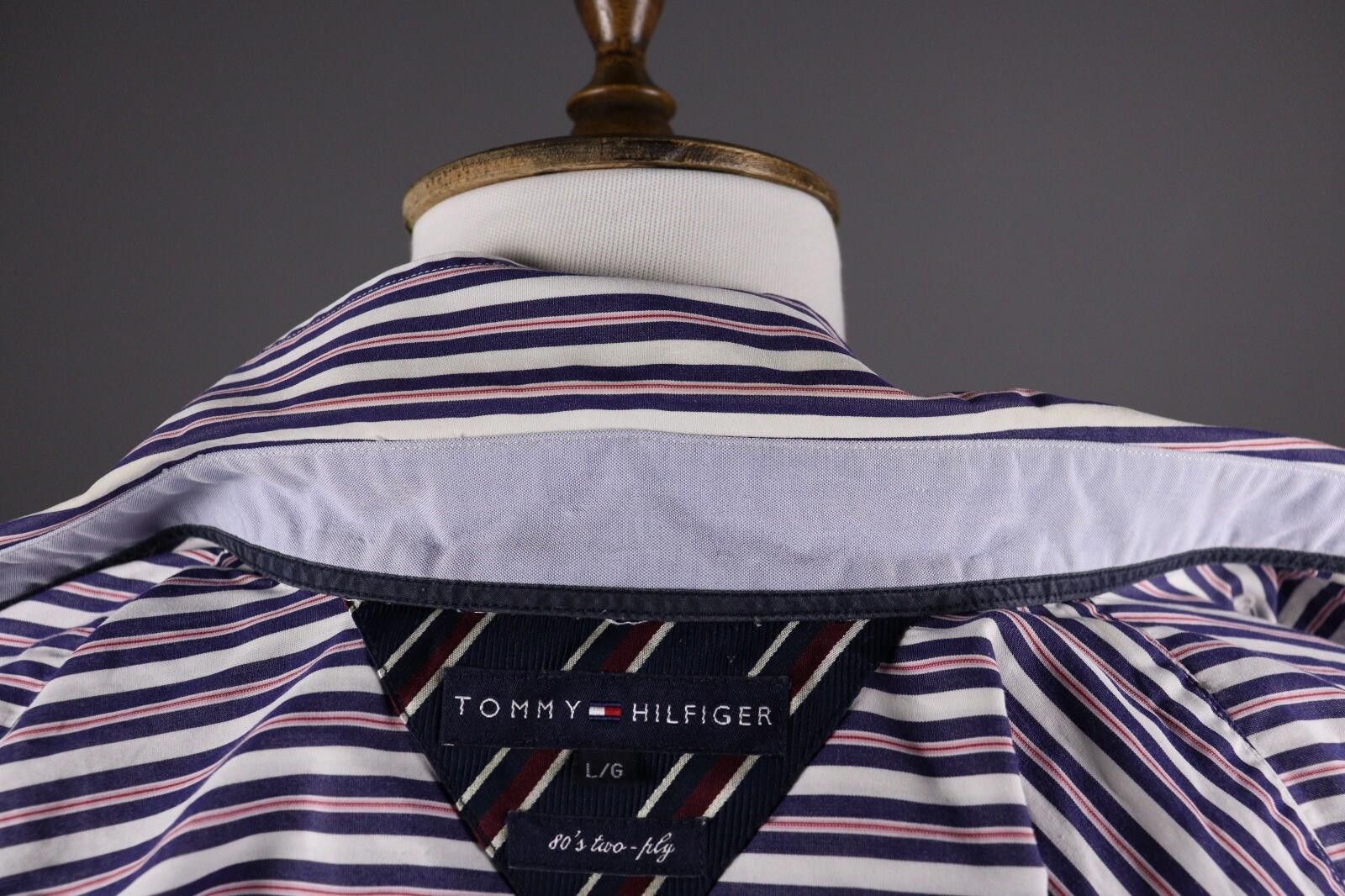 Tommy Hilfiger Tommy Hilfiger 80's Two Ply Multicolor Stripe Shirt L Size US L / EU 52-54 / 3 - 11 Thumbnail